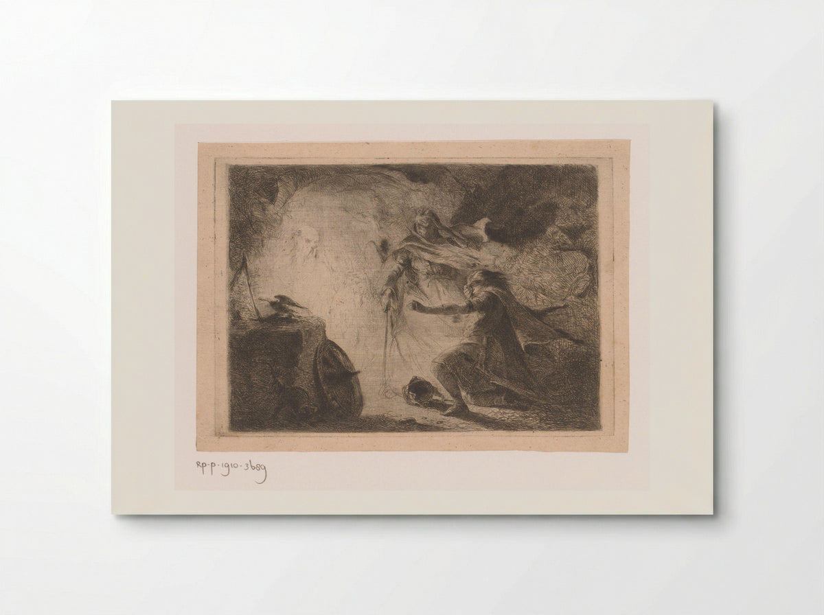 Saul and the Witch of Endor - Edouard Hamman - Poster