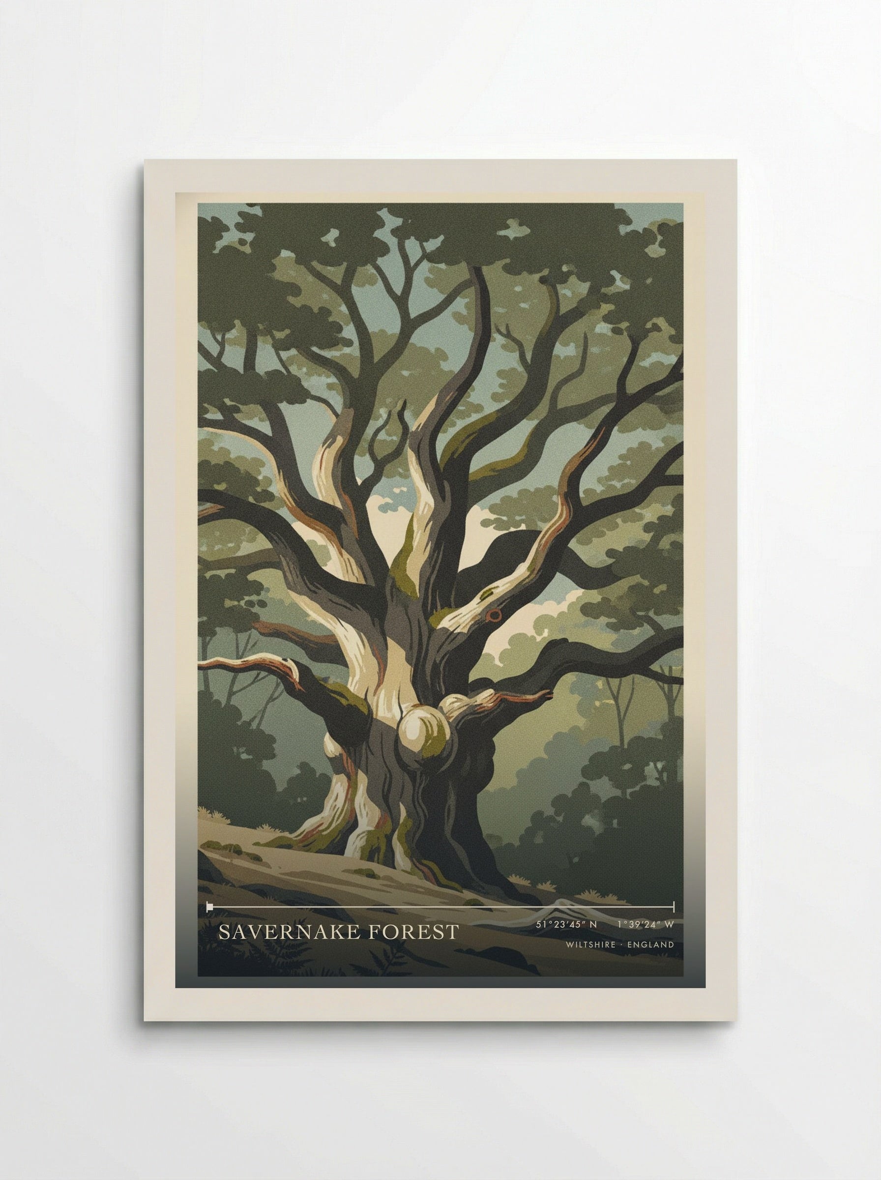 Savernake Forest Wiltshire England Travel Poster - Poster