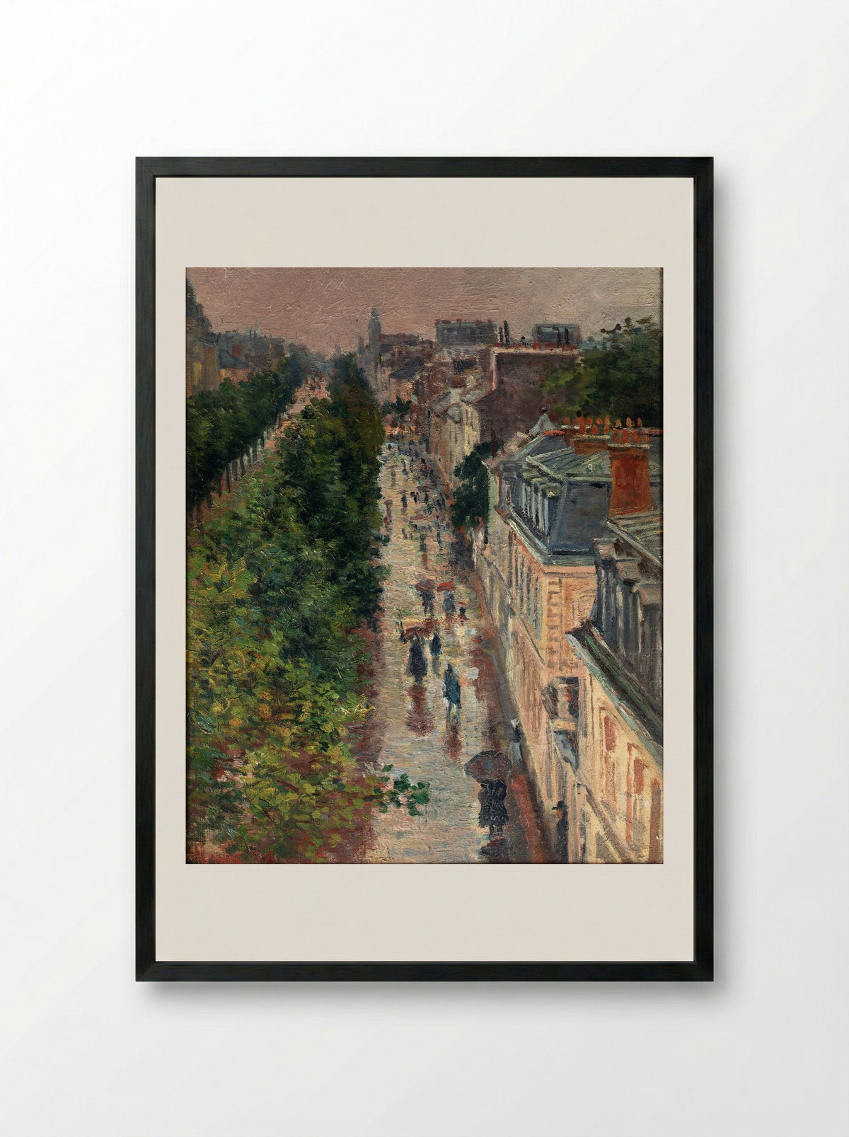 Scène de Rue à Paris - Maximilien Luce - Framed Print Black
