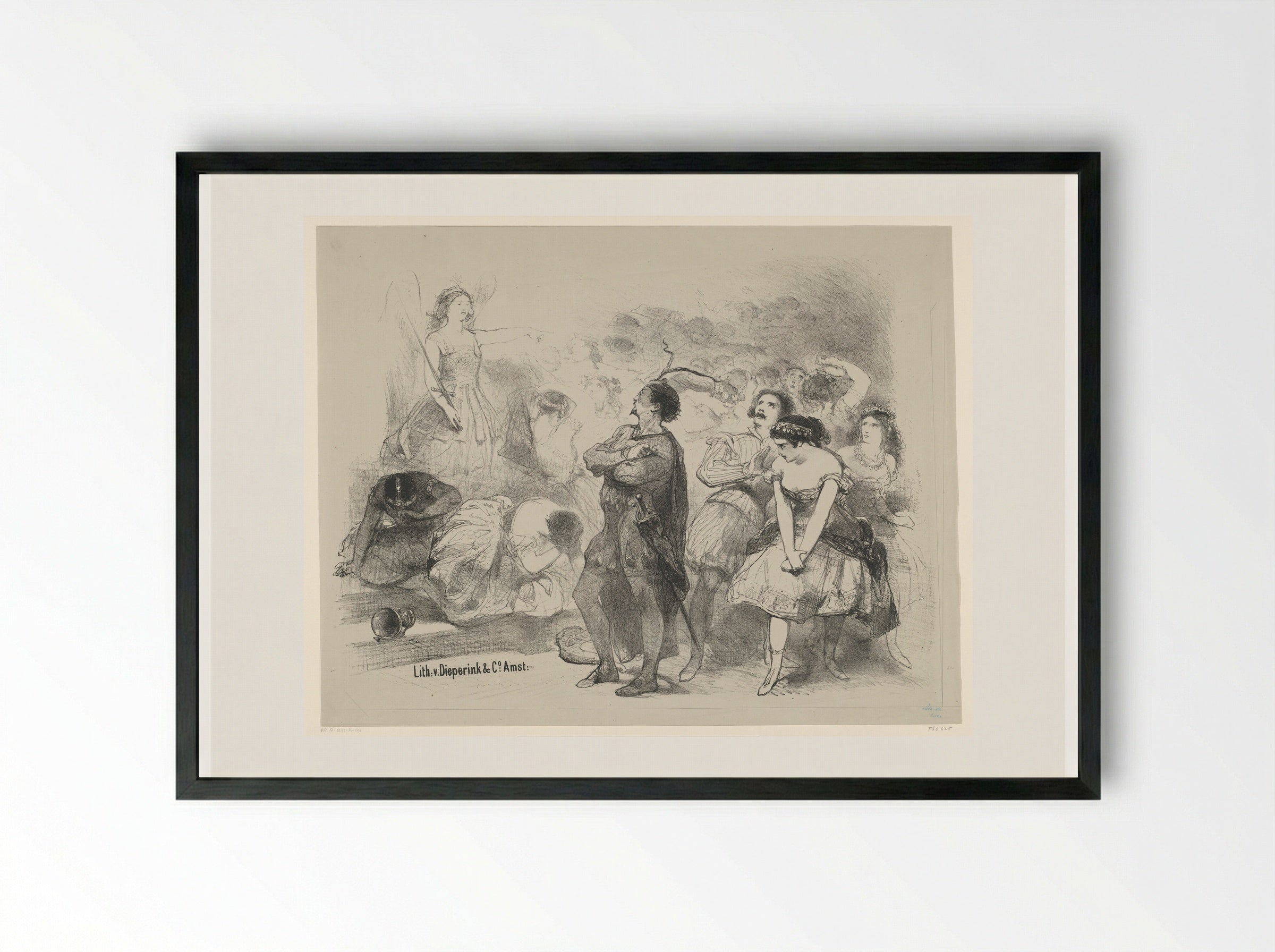 Scène uit ballet Astaroth - Charles Rochussen - Framed Print Black