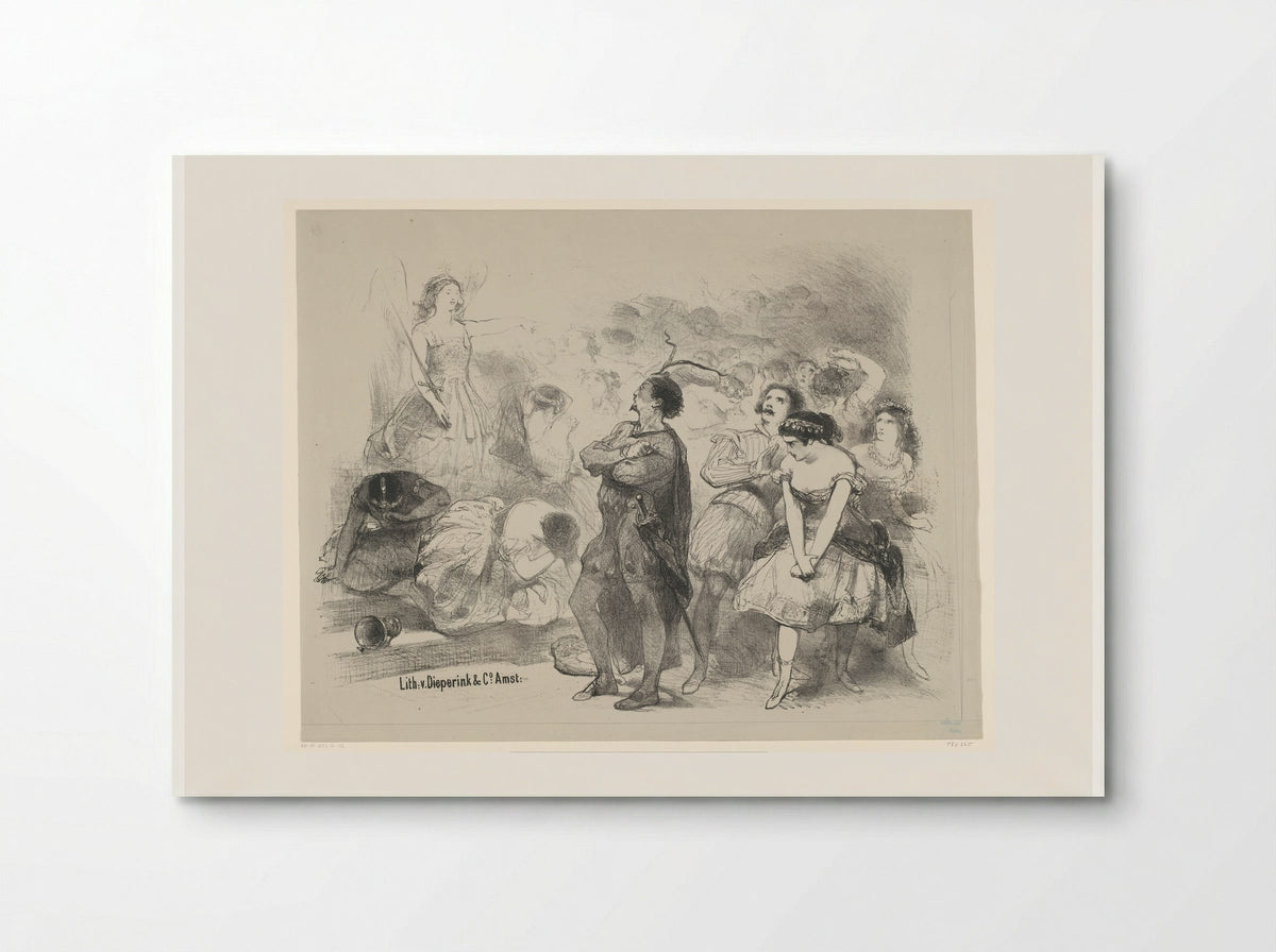 Scène uit ballet Astaroth - Charles Rochussen - Poster