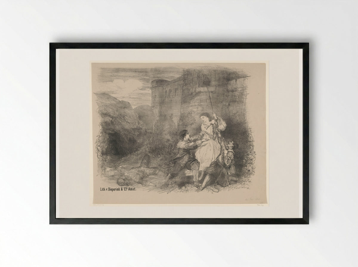 Scène uit ballet Don José - Charles Rochussen - Framed Print Black