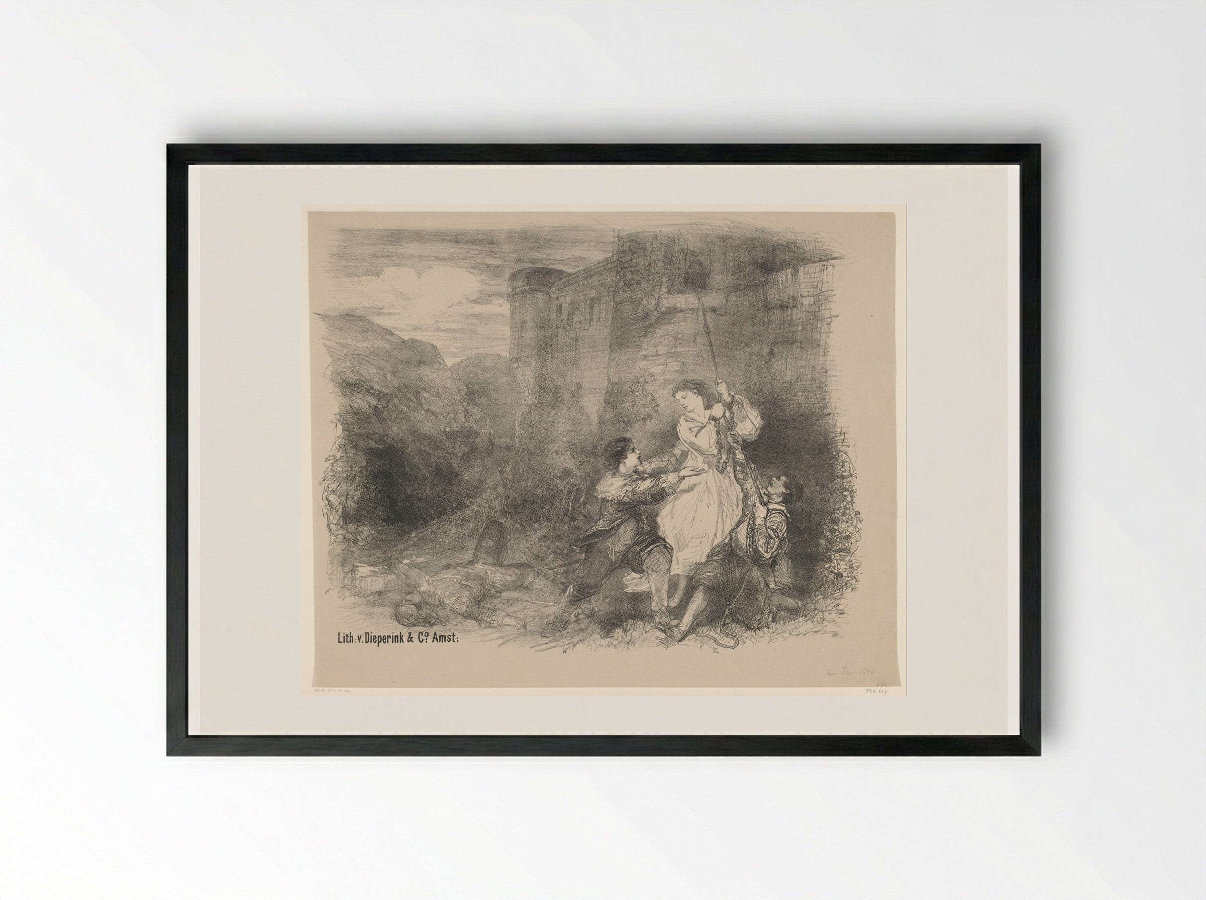 Scène uit ballet Don José - Charles Rochussen - Framed Print Black