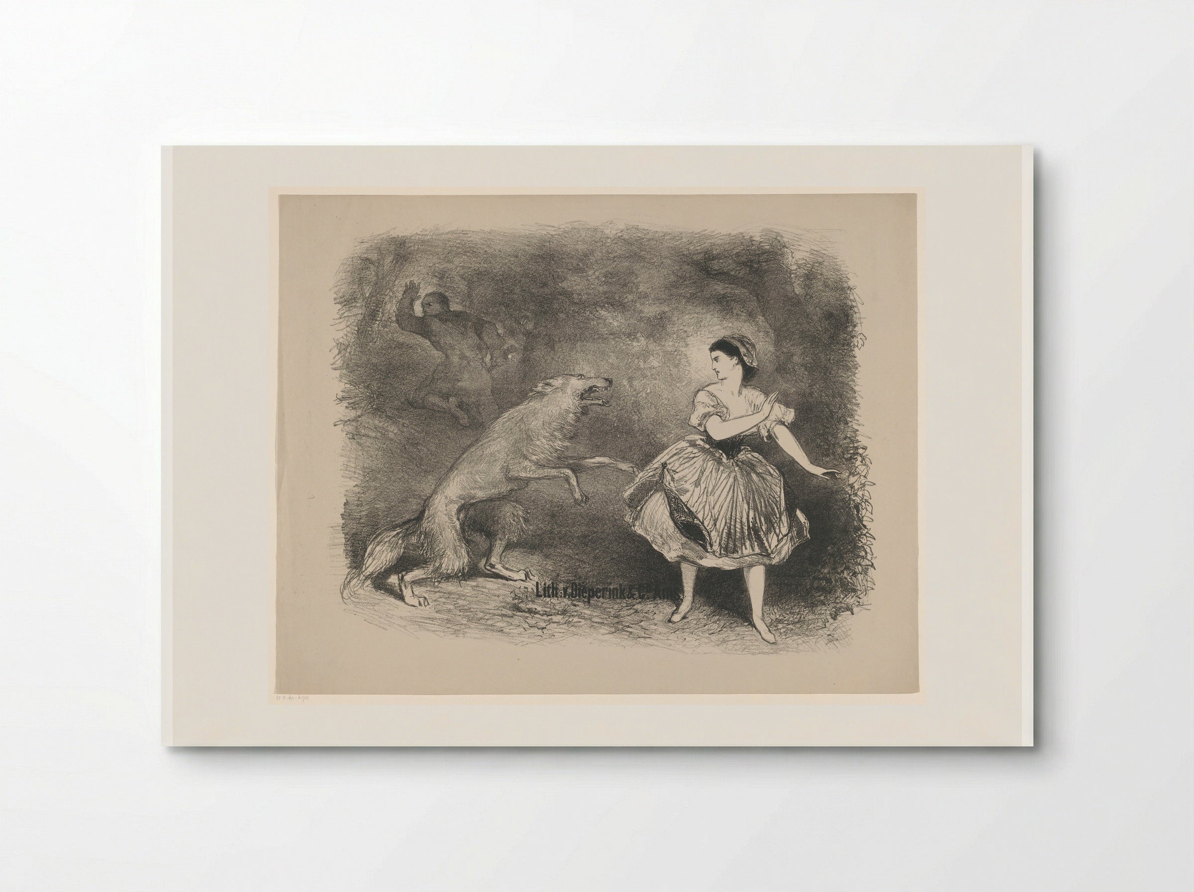Scène uit ballet Roodkapje en de wolf - Charles Rochussen - Poster