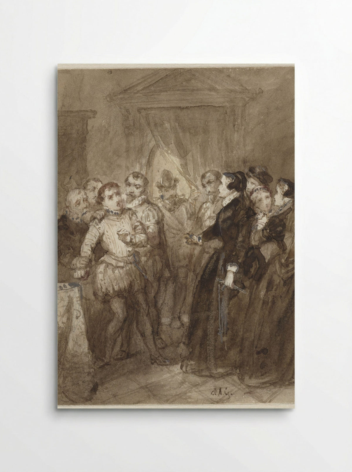 Scène uit de Tachtigjarige Oorlog - Johannes Christiaan d' Arnaud Gerkens - Poster