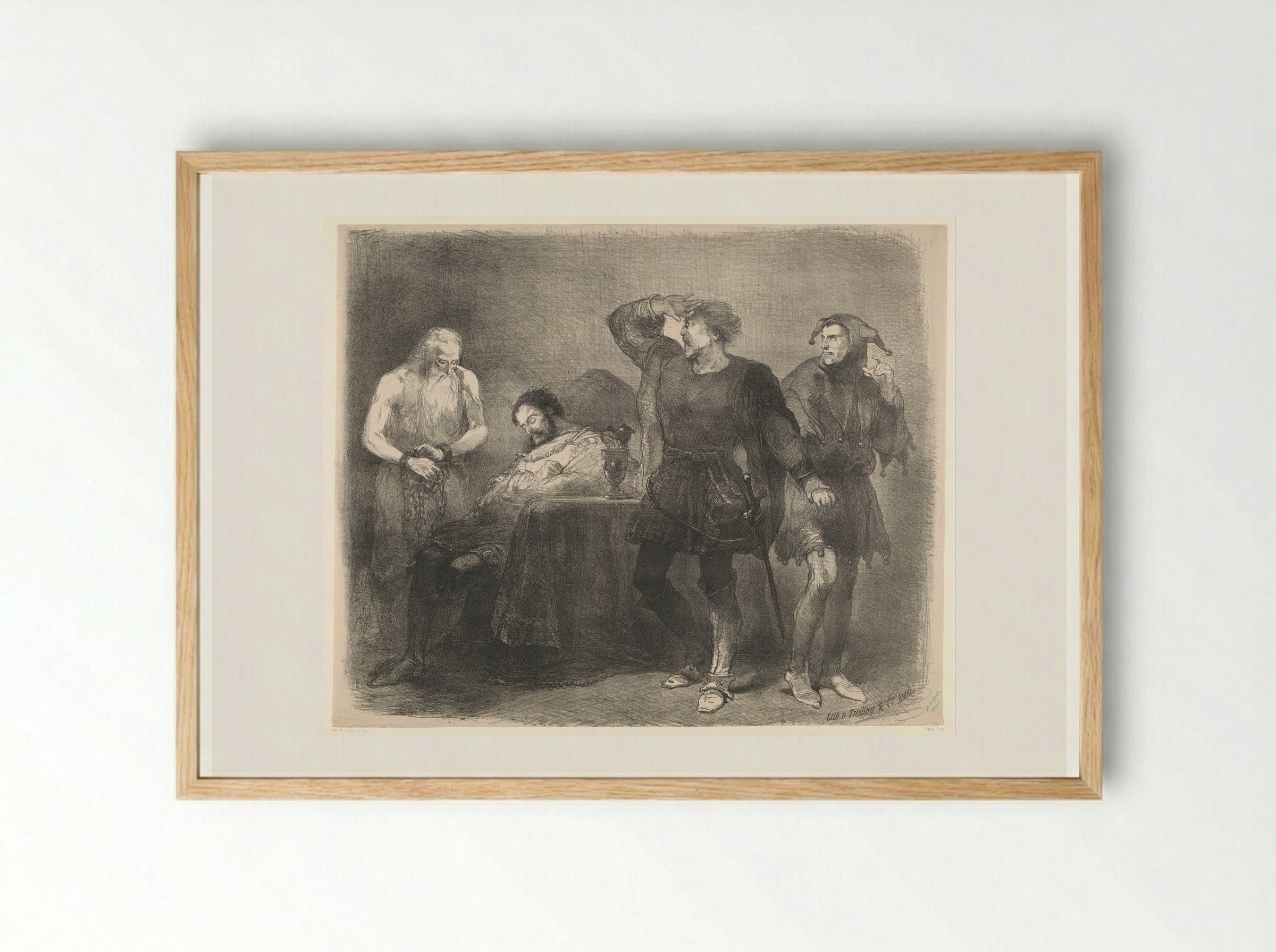 Scène uit toneeldrama Het spook - Charles Rochussen - Framed Print Wood