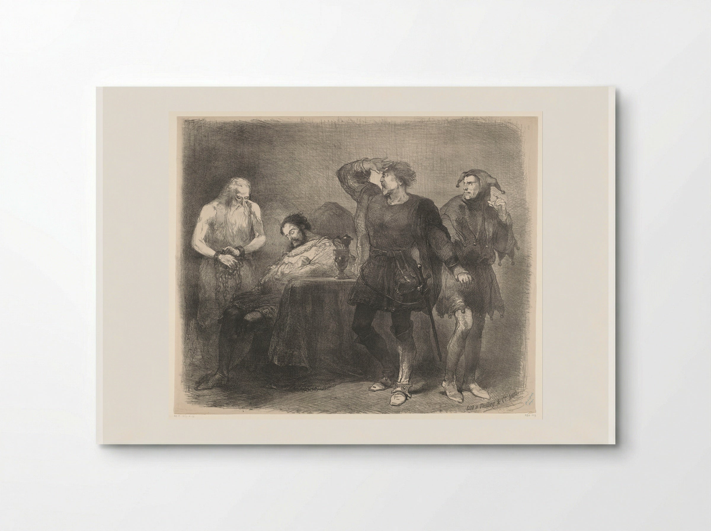 Scène uit toneeldrama Het spook - Charles Rochussen - Poster