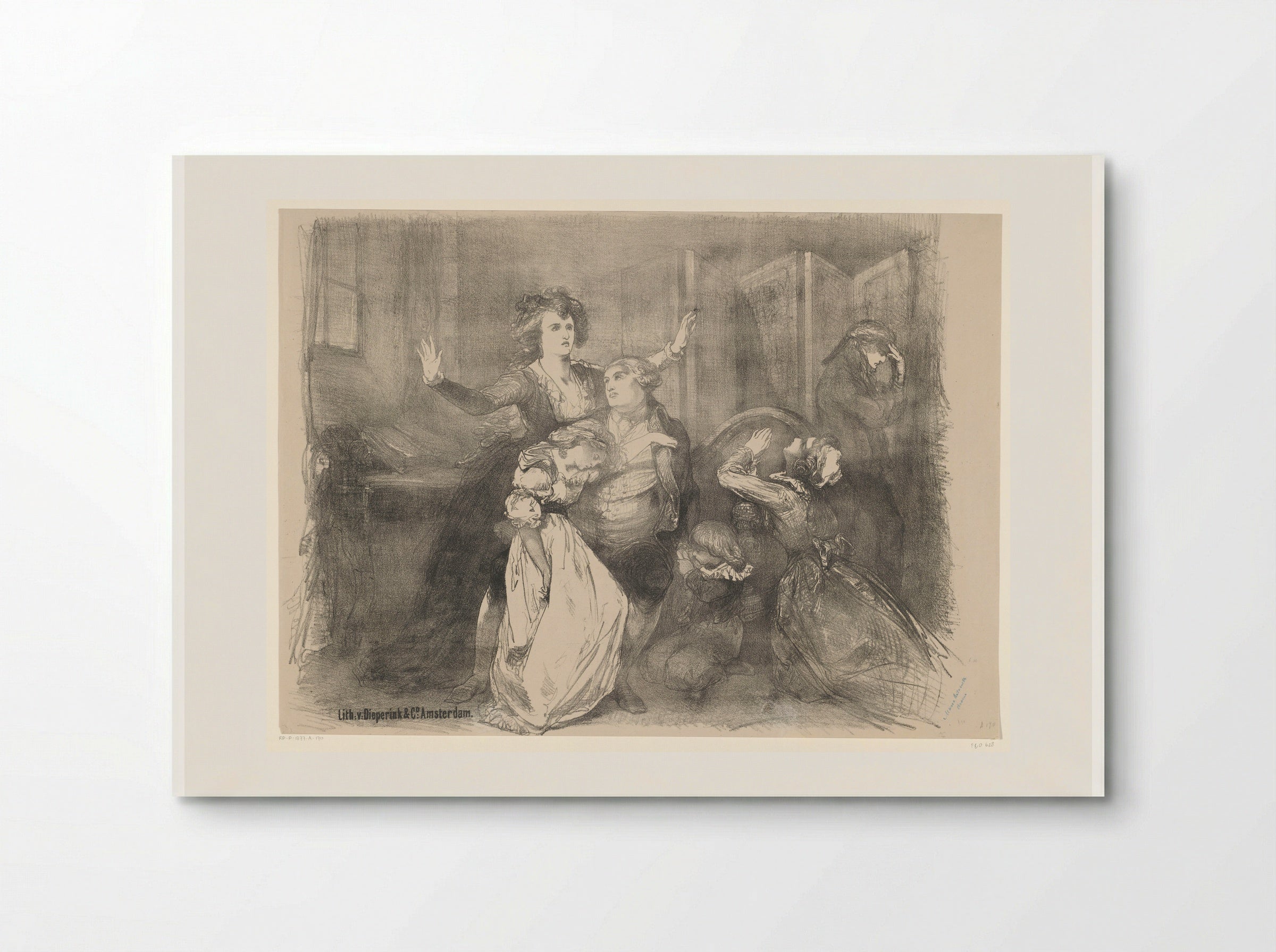 Scène uit toneeldrama Marie Antoinette - Charles Rochussen - Poster