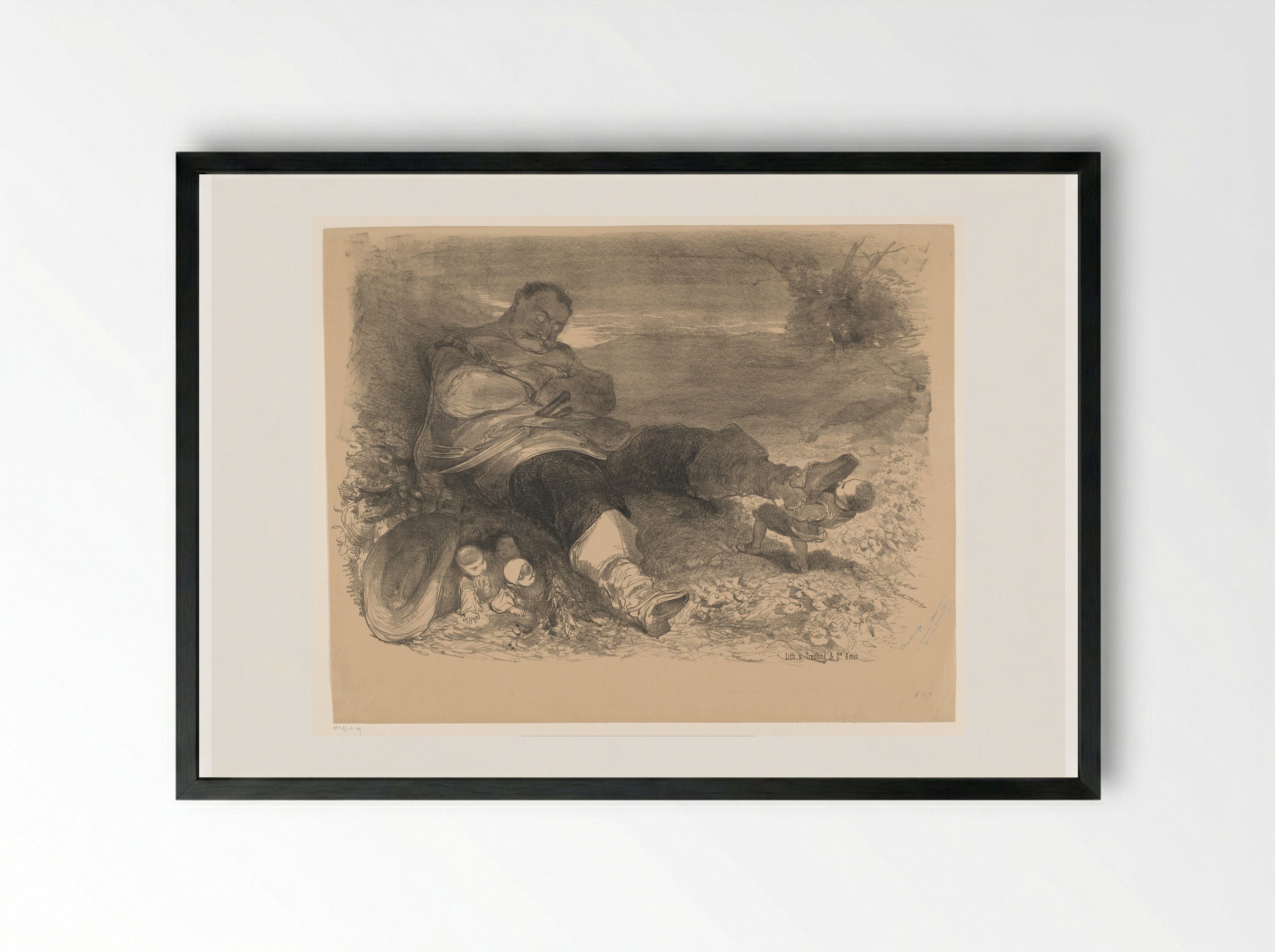 Scène uit toneelstuk Klein Duimpje - Charles Rochussen - Framed Print Black