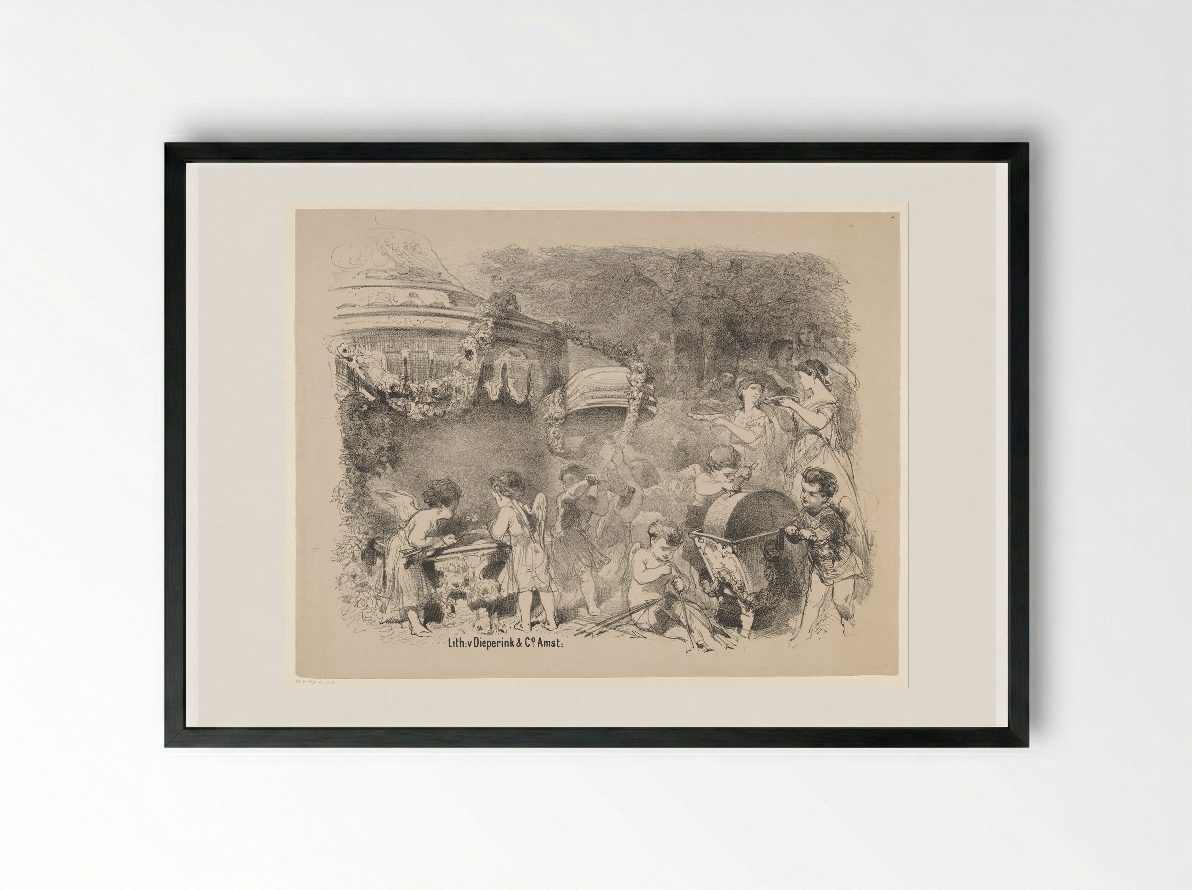 Scène uit toneelstuk Prinses zonder hart - Charles Rochussen - Framed Print Black