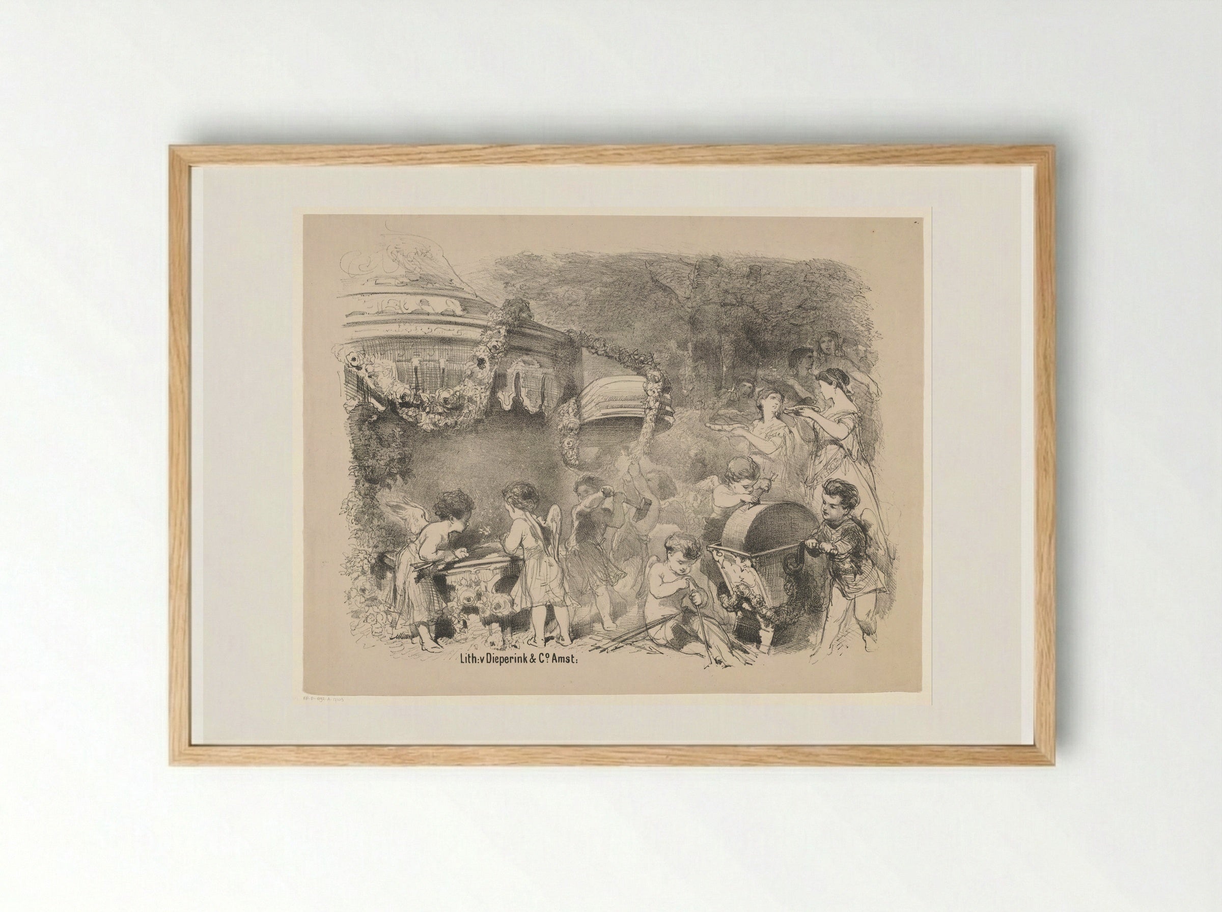 Scène uit toneelstuk Prinses zonder hart - Charles Rochussen - Framed Print Wood