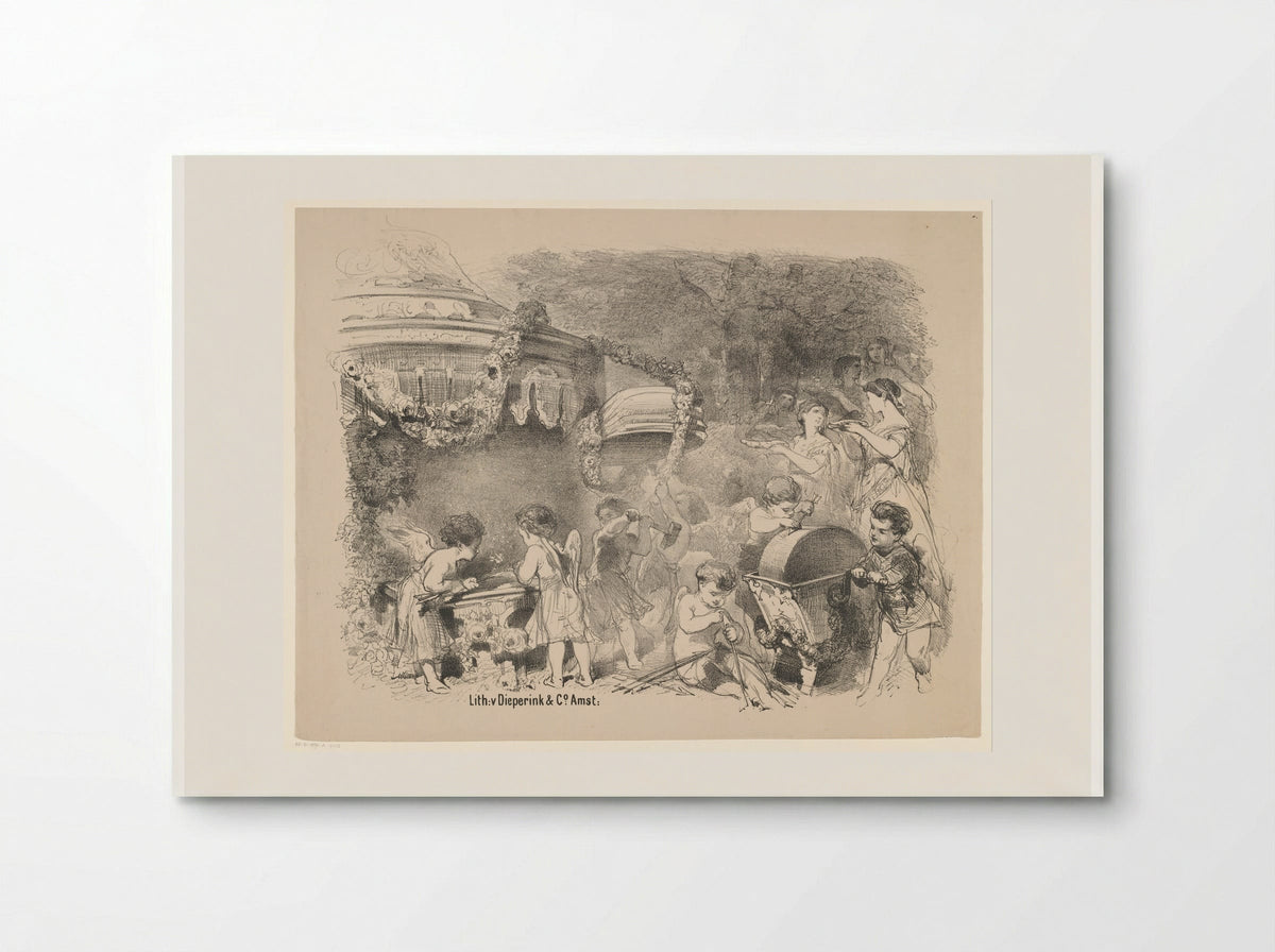 Scène uit toneelstuk Prinses zonder hart - Charles Rochussen - Poster