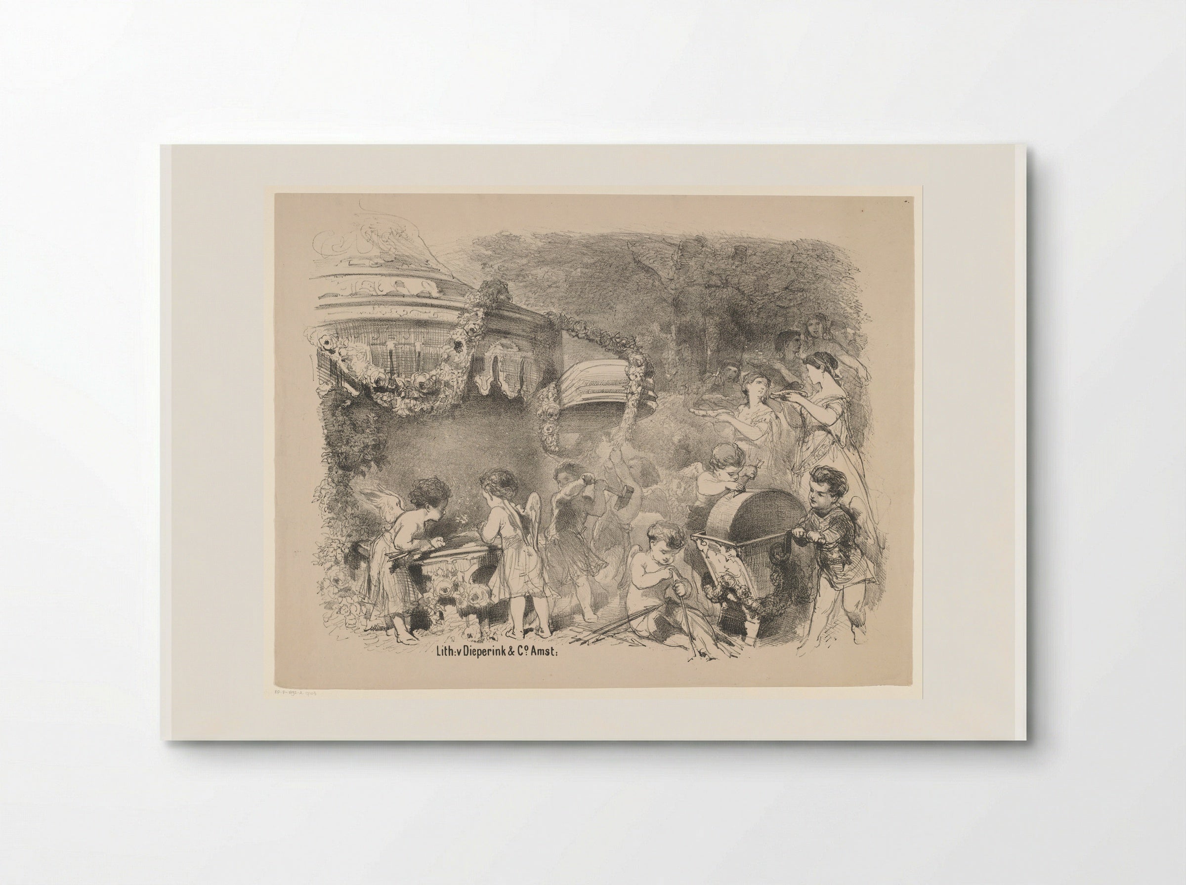 Scène uit toneelstuk Prinses zonder hart - Charles Rochussen - Poster