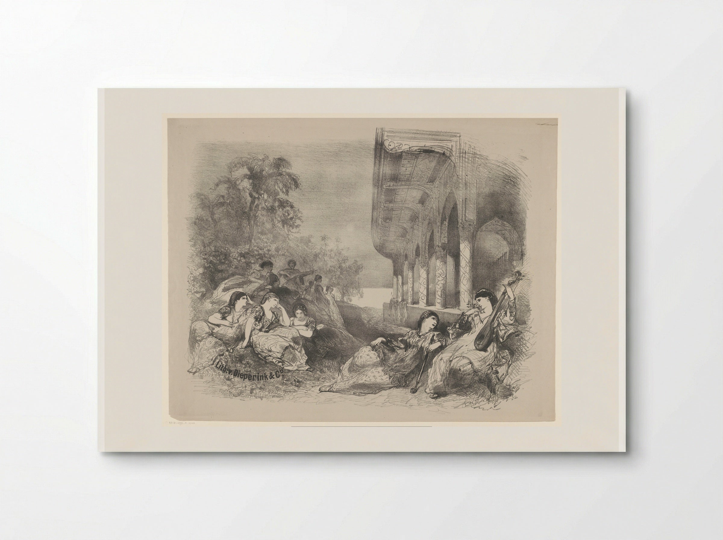 Scène uit toneelstuk met oosterse vrouwen - Charles Rochussen - Poster