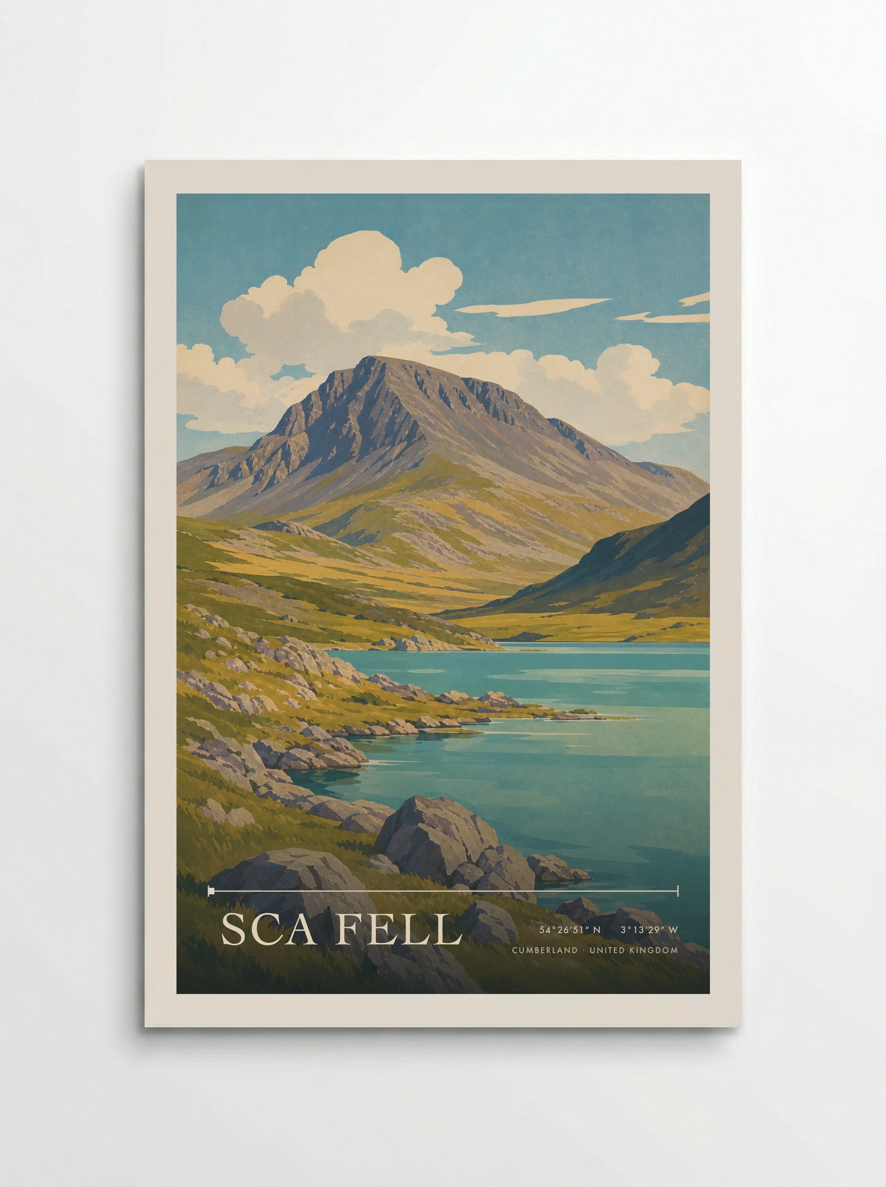 Sca Fell Cumberland United Kingdom Travel Poster - Poster