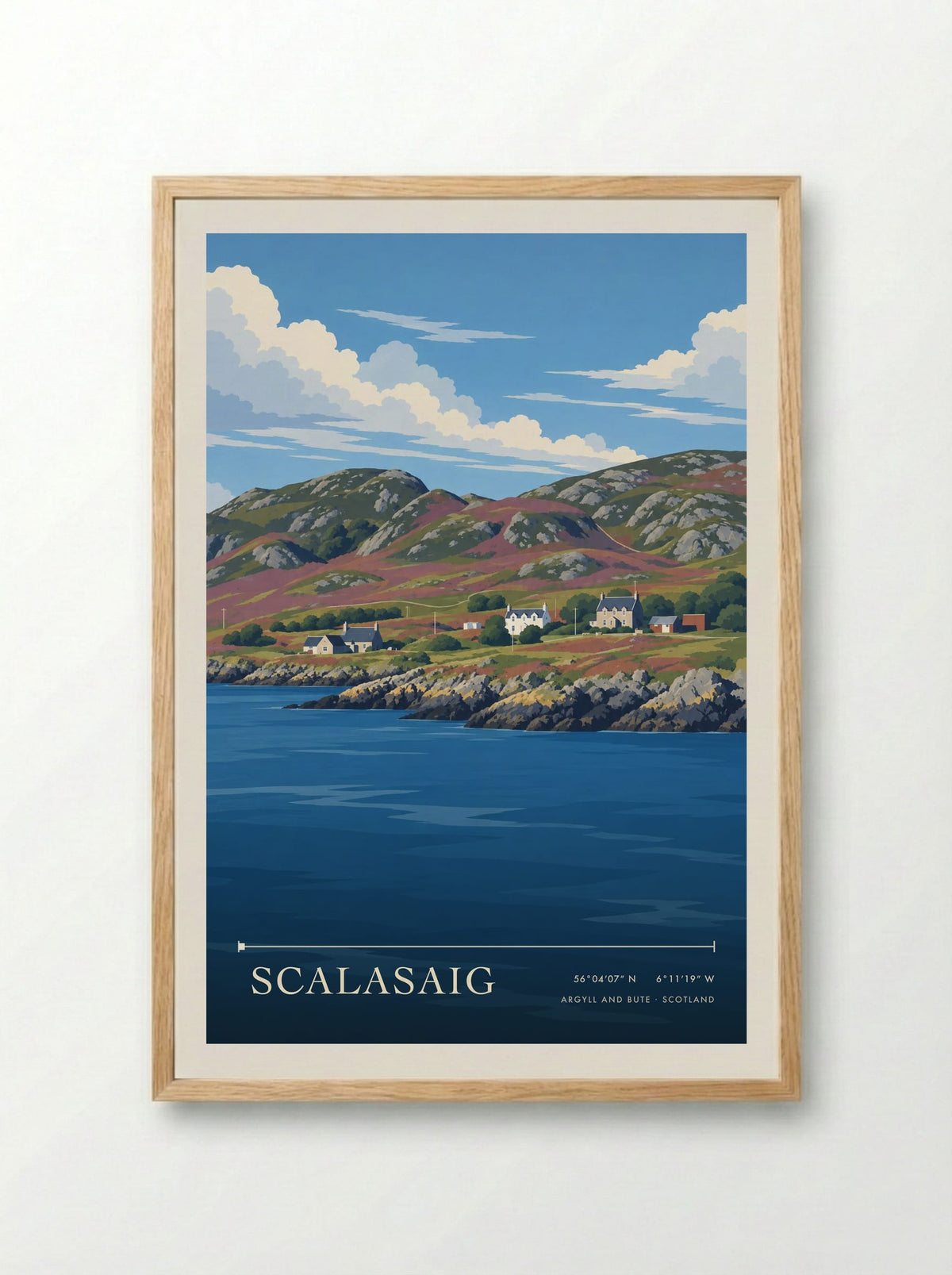 Scalasaig, Argyll and Bute | Travel Poster - Framed Print Wood