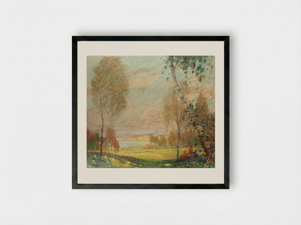 Scenă mitologică - Kimon Loghi - Framed Print Black