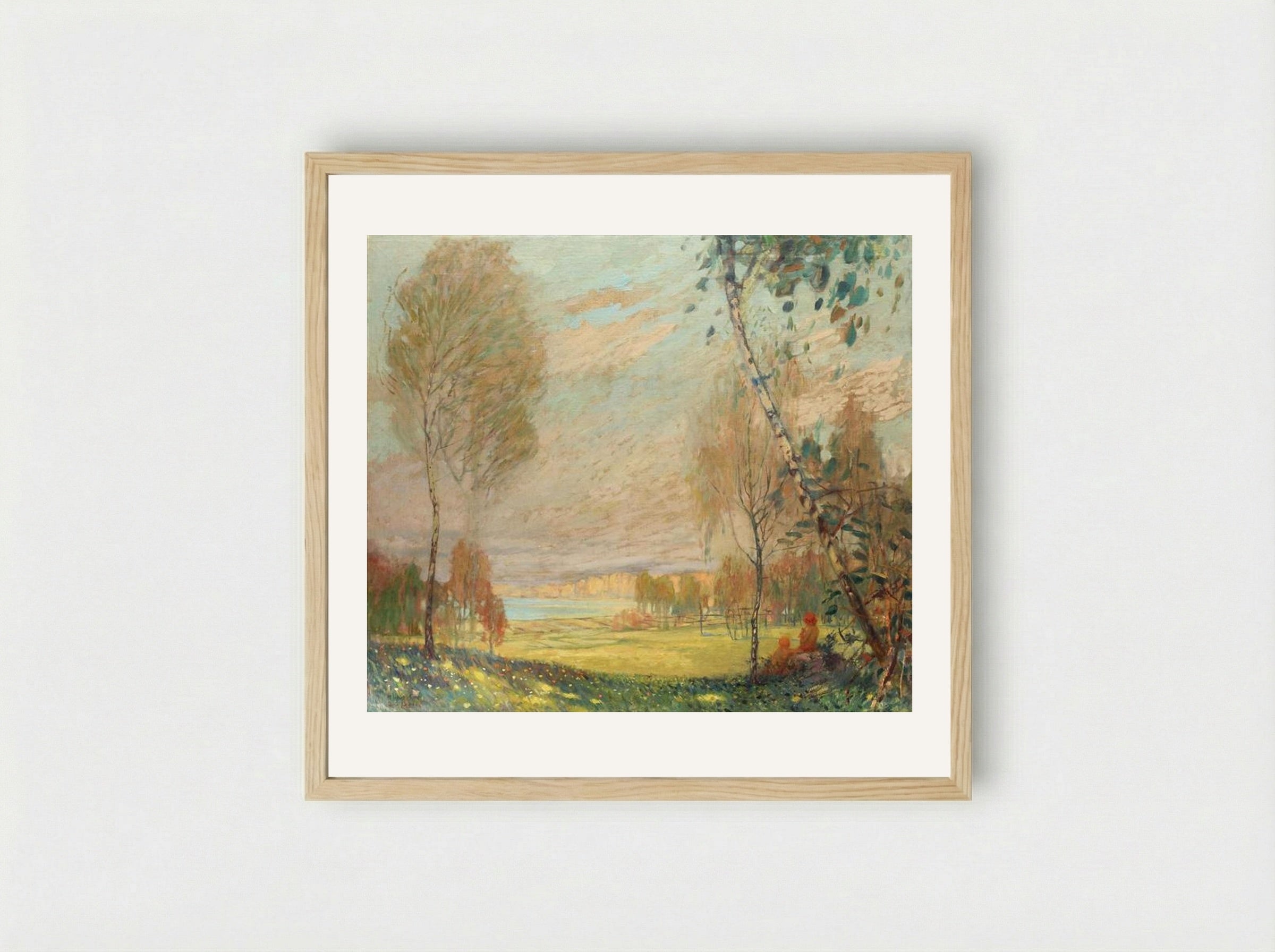 Scenă mitologică - Kimon Loghi - Framed Print Wood
