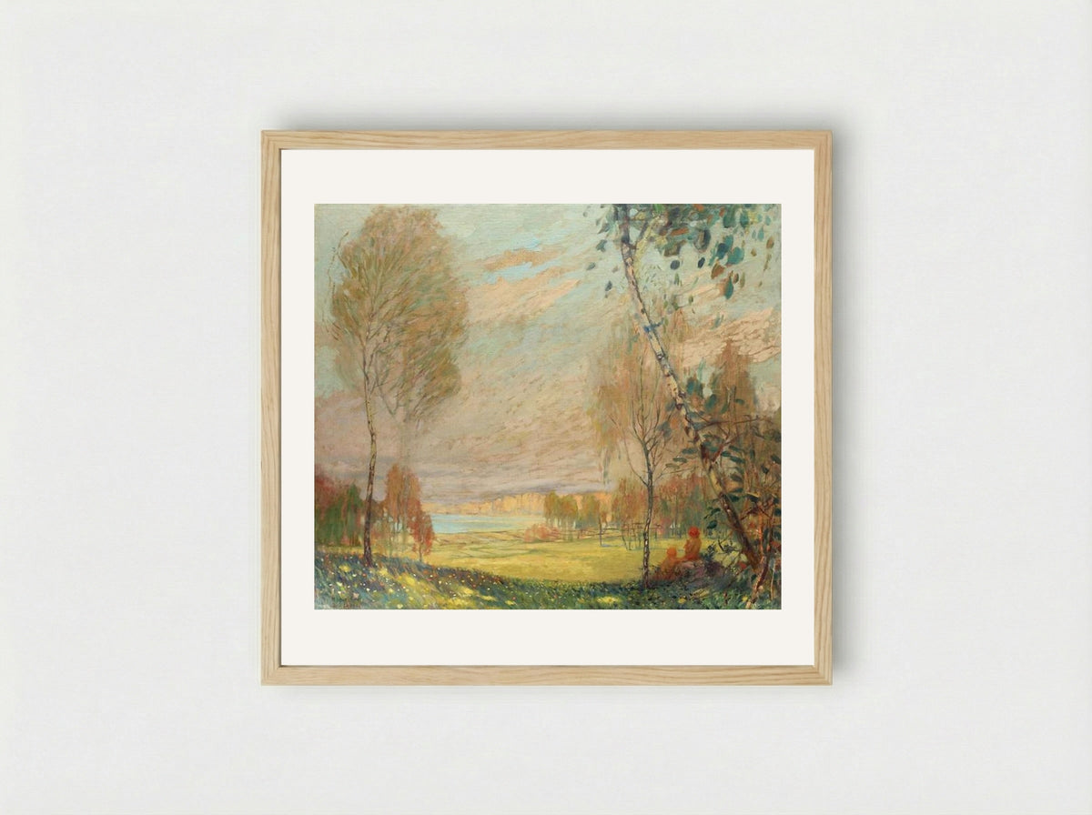 Scenă mitologică - Kimon Loghi - Framed Print Wood