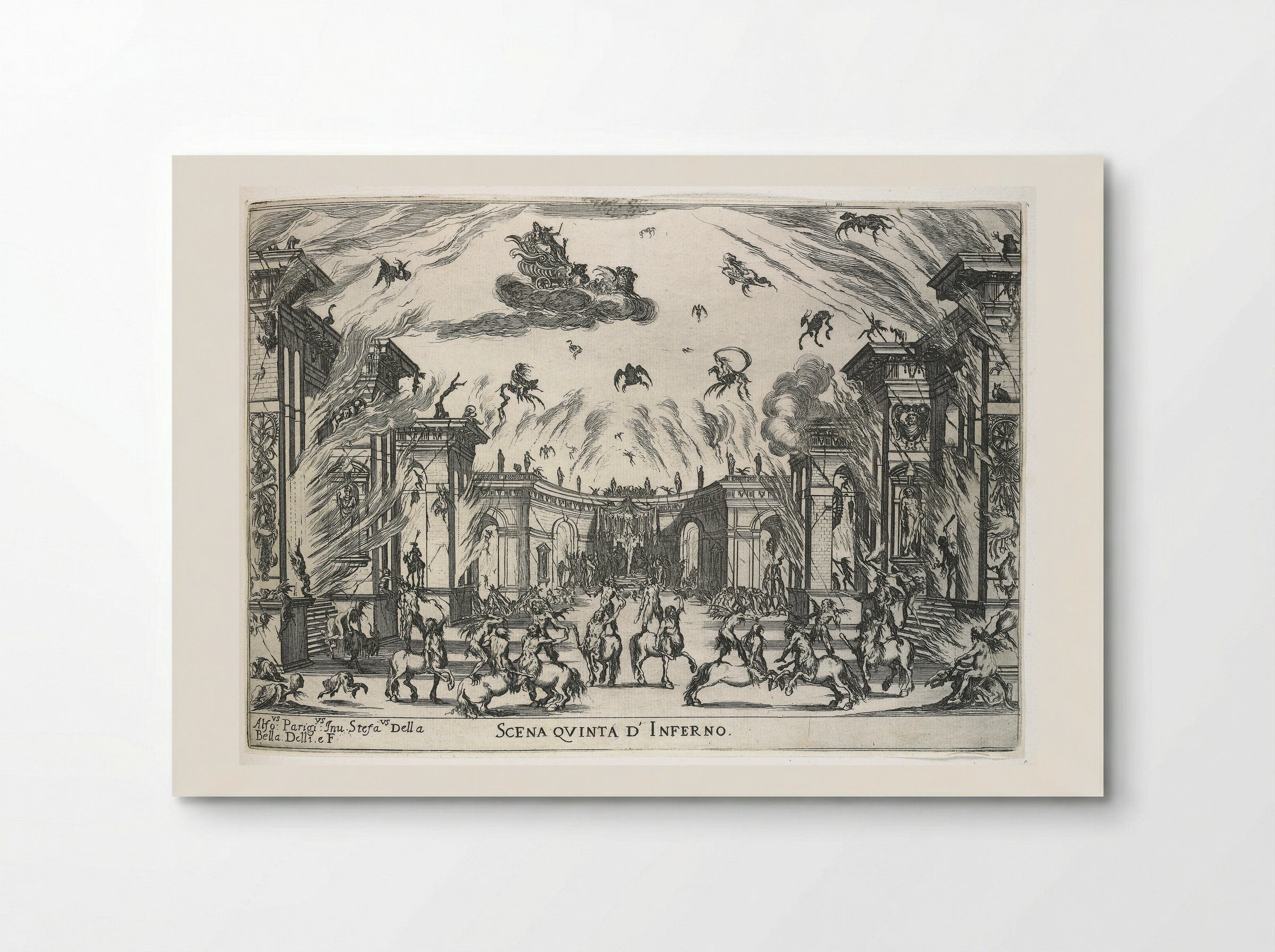 Scene Five; Hell - Stefano Della Bella - Poster