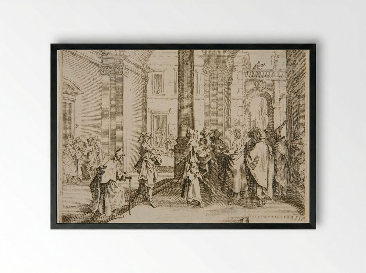 Scene Two - Johanna Sibylla Kraus - Framed Print Black