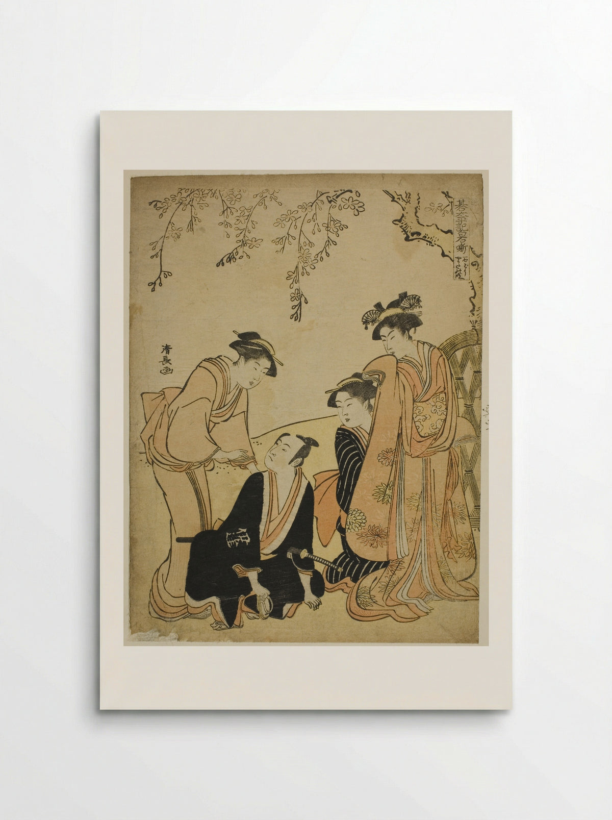 Scene at the Ishido Mansion - Torii Kiyonaga - Poster
