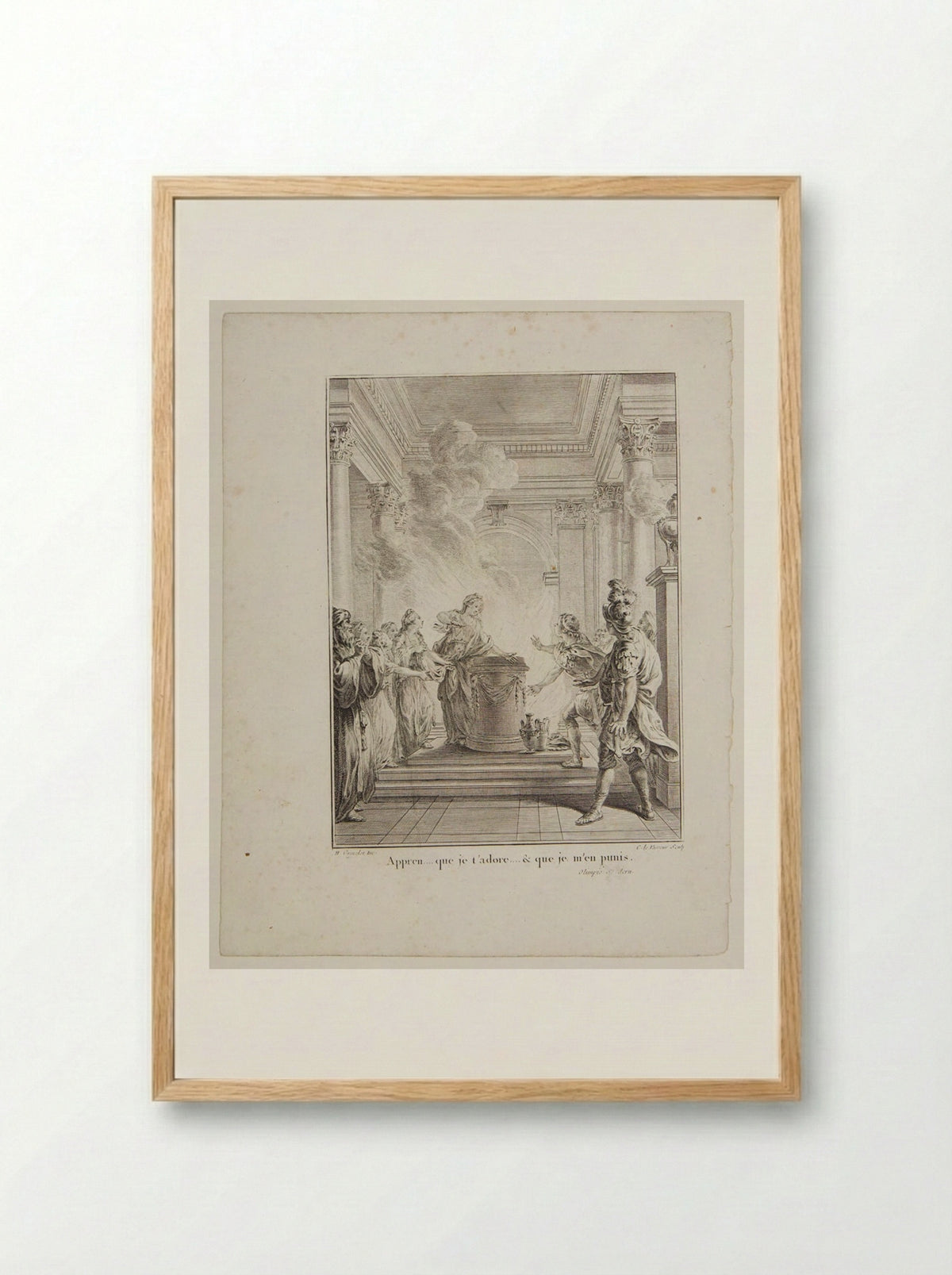 Scene from Voltaire's Olimpie - Jean Charles Levasseur - Framed Print Wood