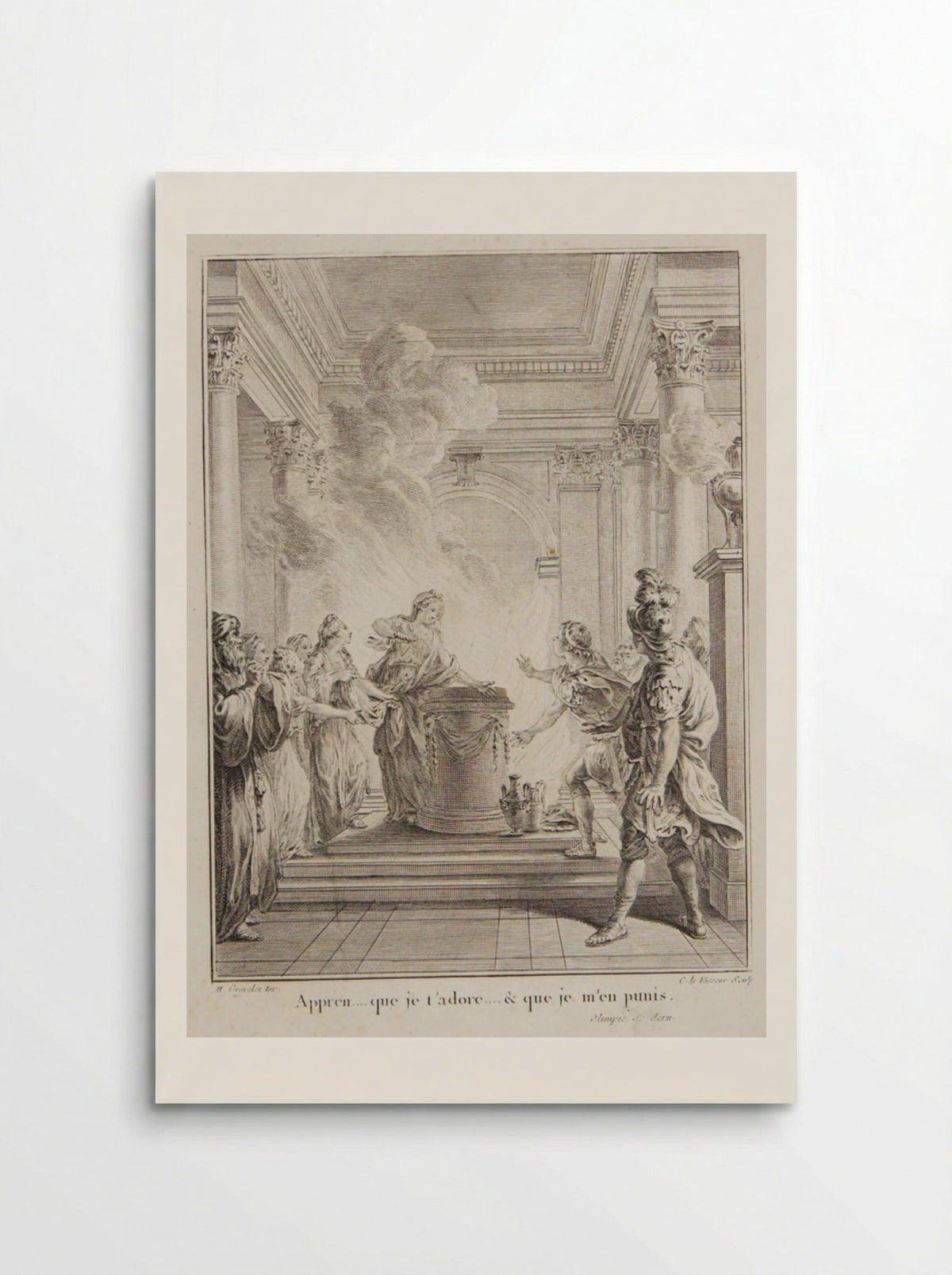 Scene from Voltaire's Olimpie - Jean Charles Levasseur - Poster