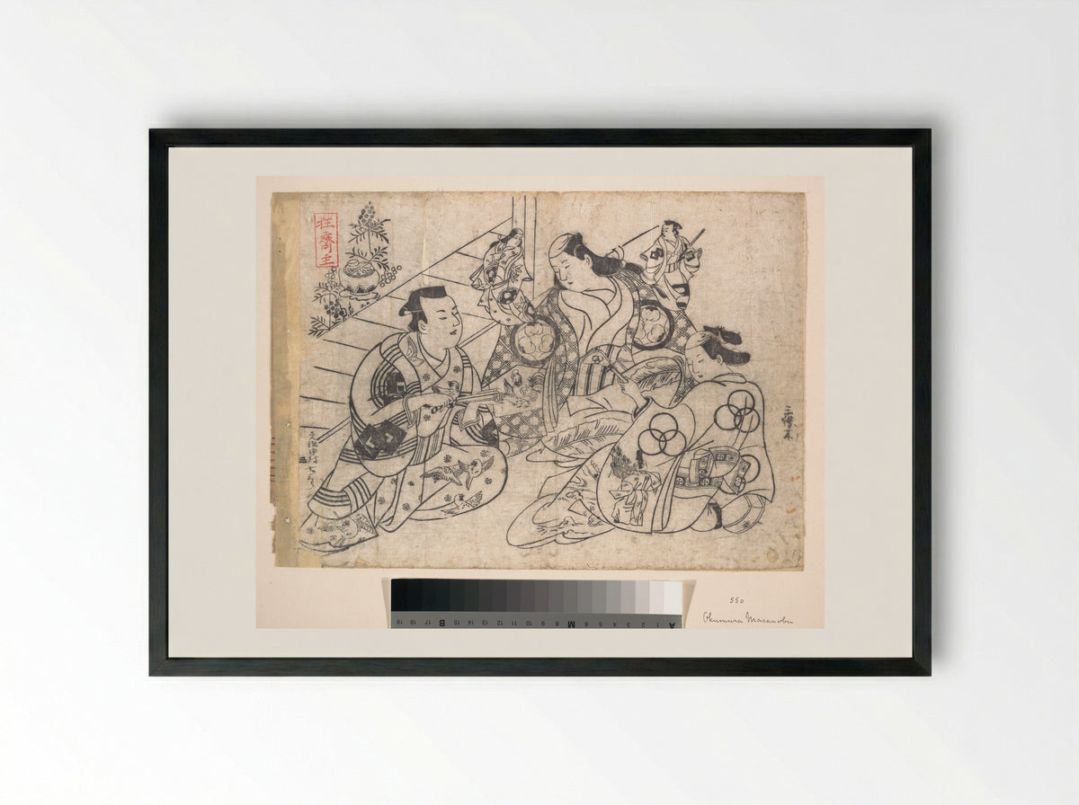 Scene from a Drama - Okumura Masanobu - Framed Print Black