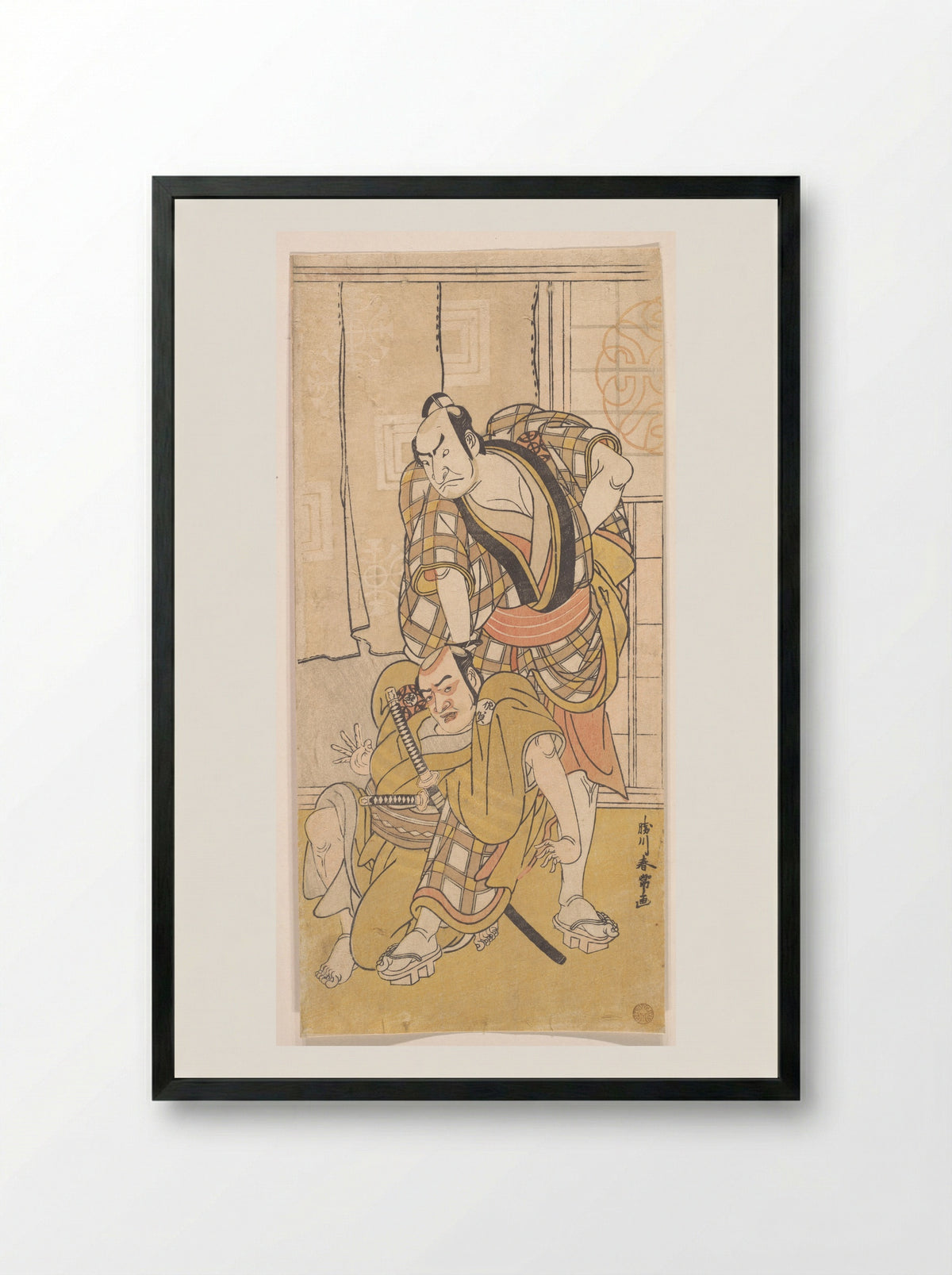 Scene from a Play - Katsukawa Shunjō - Framed Print Black