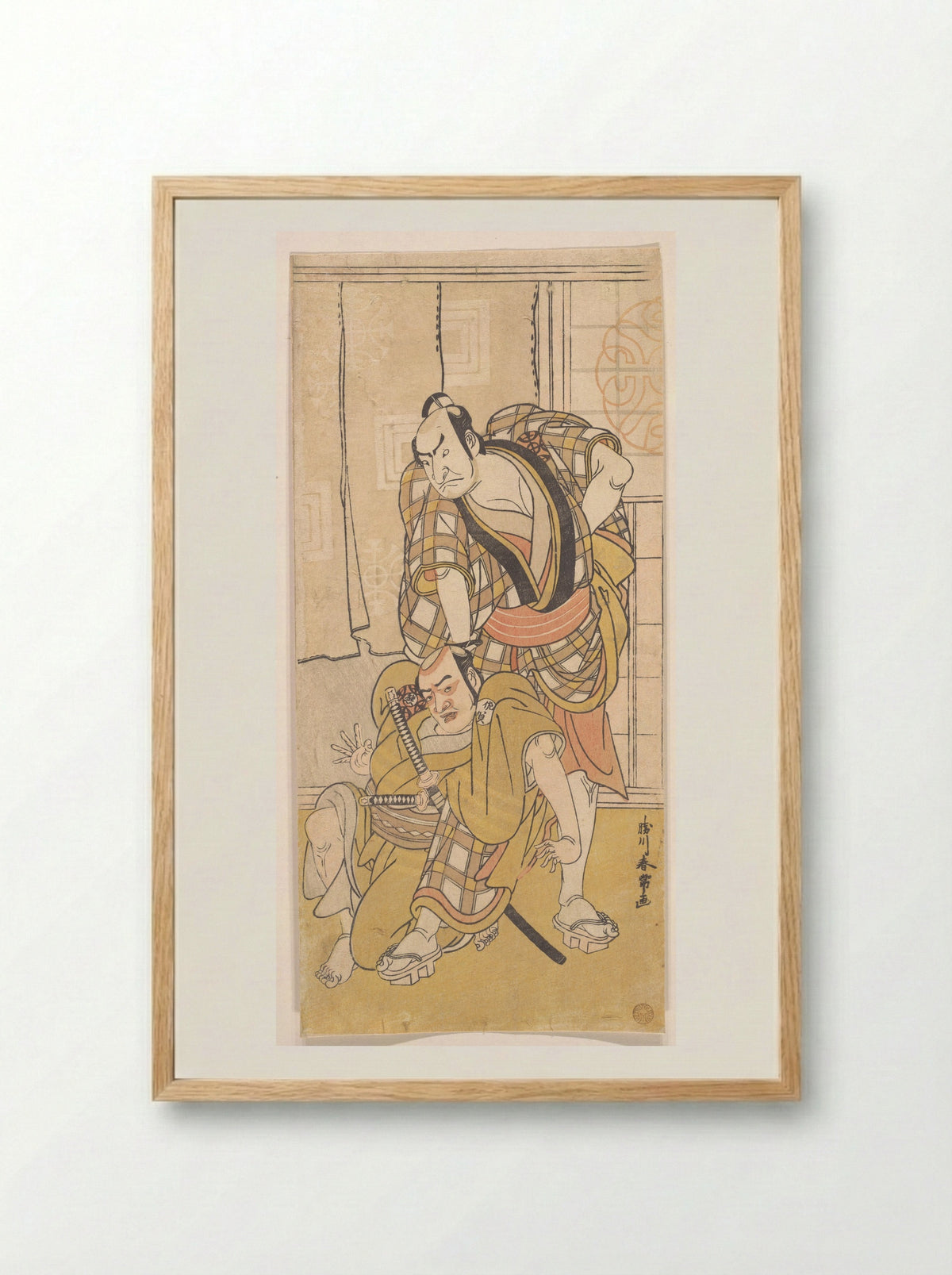 Scene from a Play - Katsukawa Shunjō - Framed Print Wood