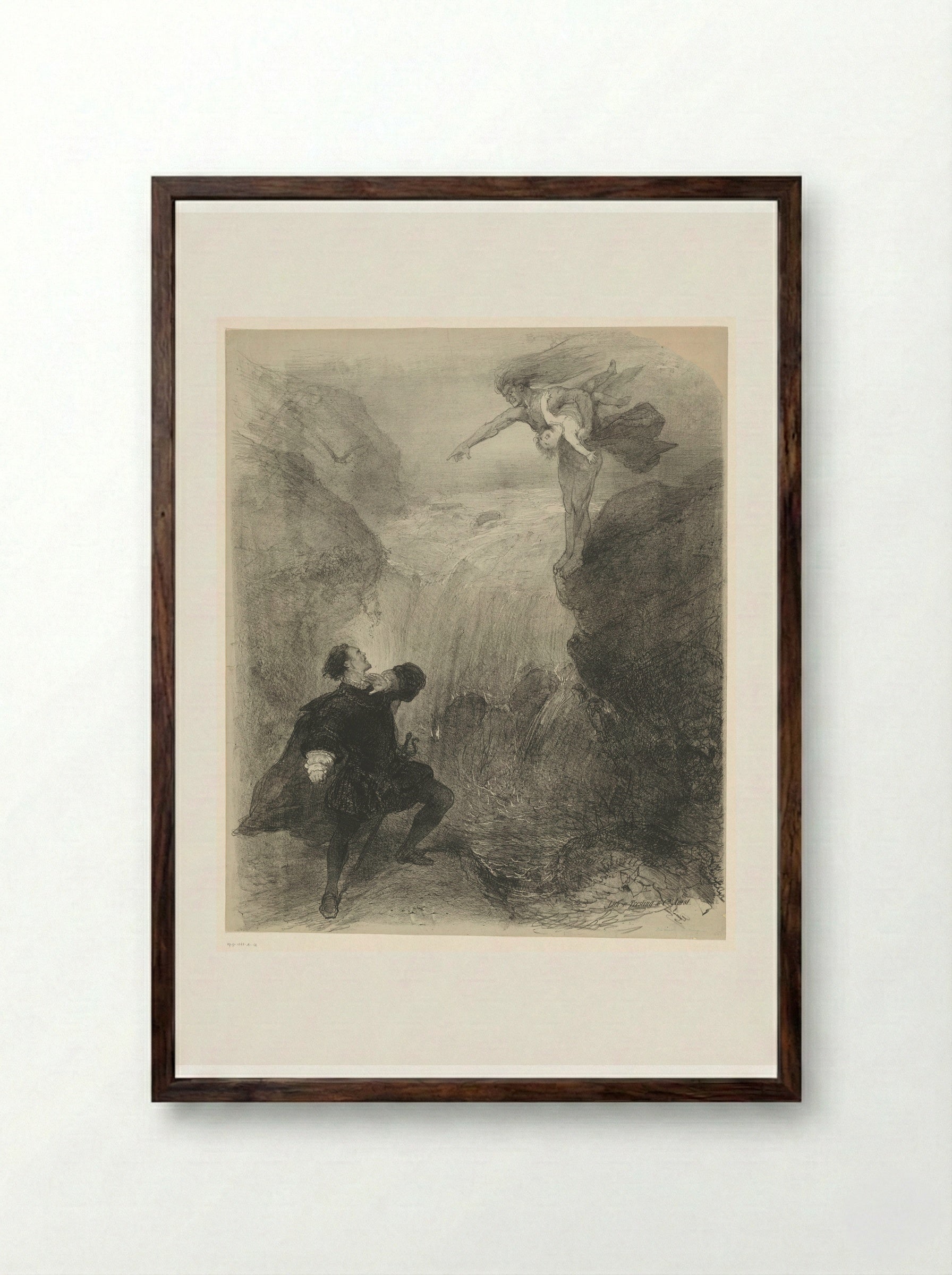 Scene from the Ballet 'The Monster and the Magician' - Charles Rochussen - Framed Print Dark Wood