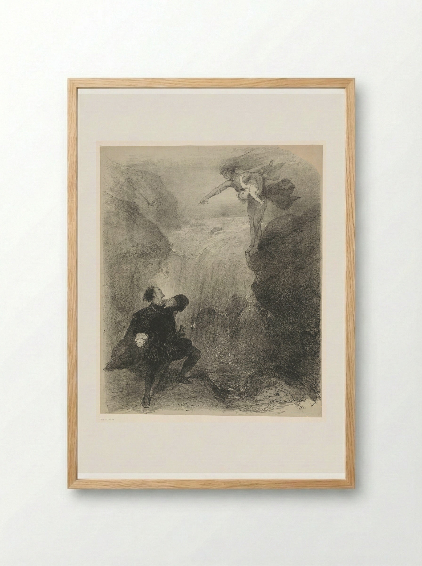 Scene from the Ballet 'The Monster and the Magician' - Charles Rochussen - Framed Print Wood