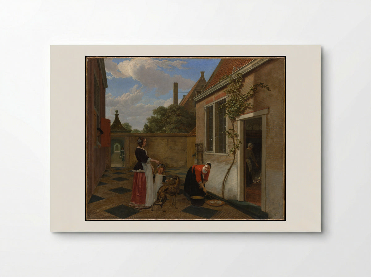 Scene in a Courtyard - Ludolf de Jongh - Poster