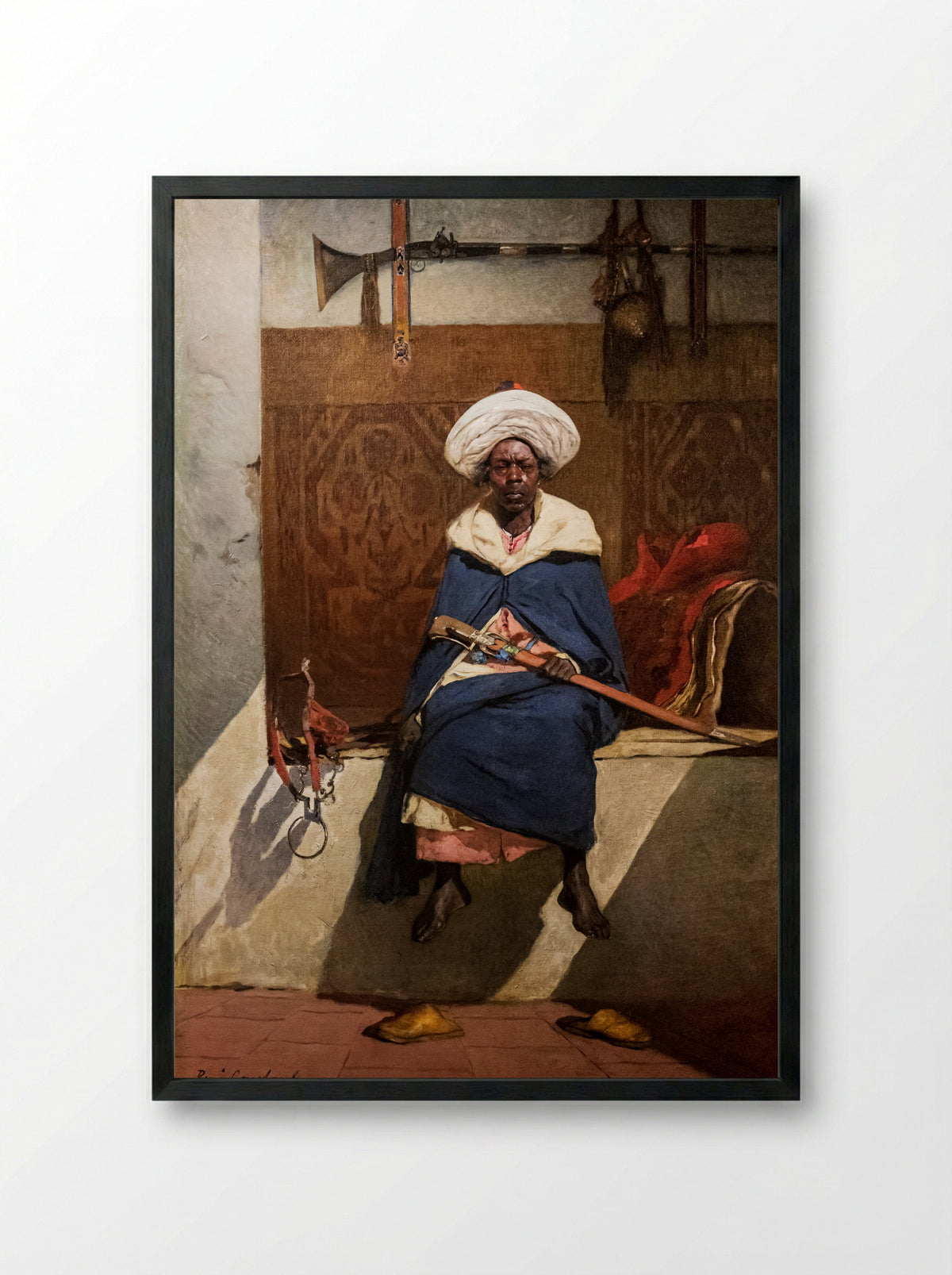 Scene in a Harem (Un Envoi de Serbie) - Jean-Joseph-Benjamin Constant - Framed Print Black