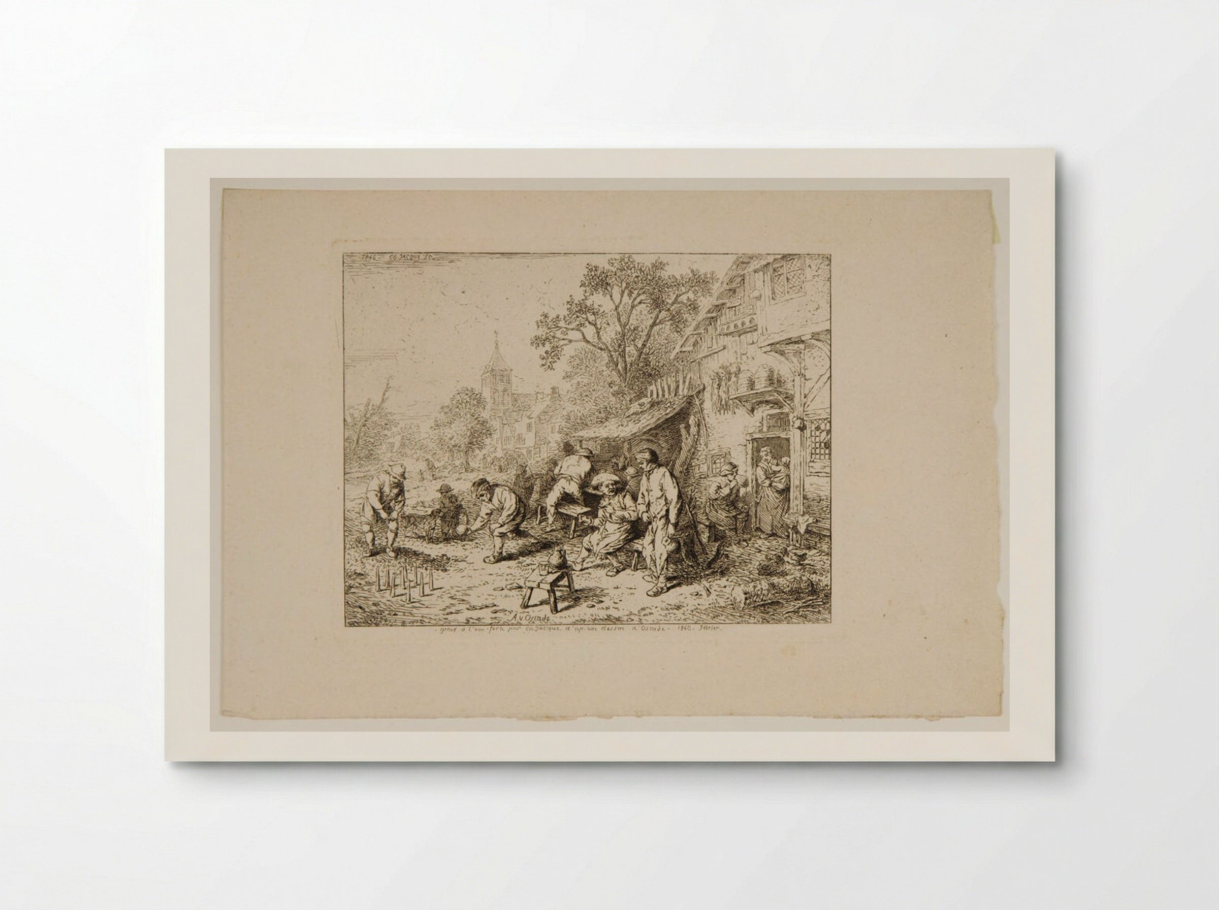 Scene of Drinkers - Charles-Émile Jacque - Poster