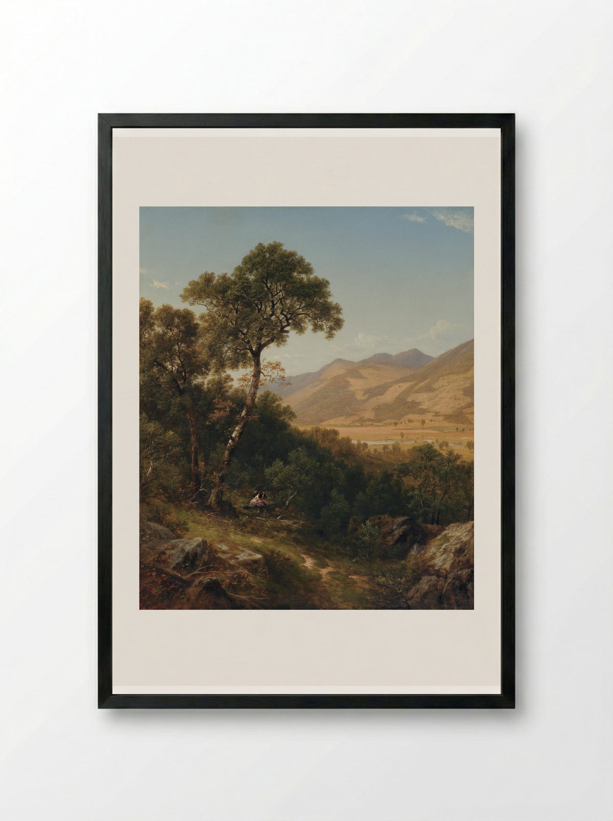 Scenery at Shelburne, Vermont - David Johnson - Framed Print Black