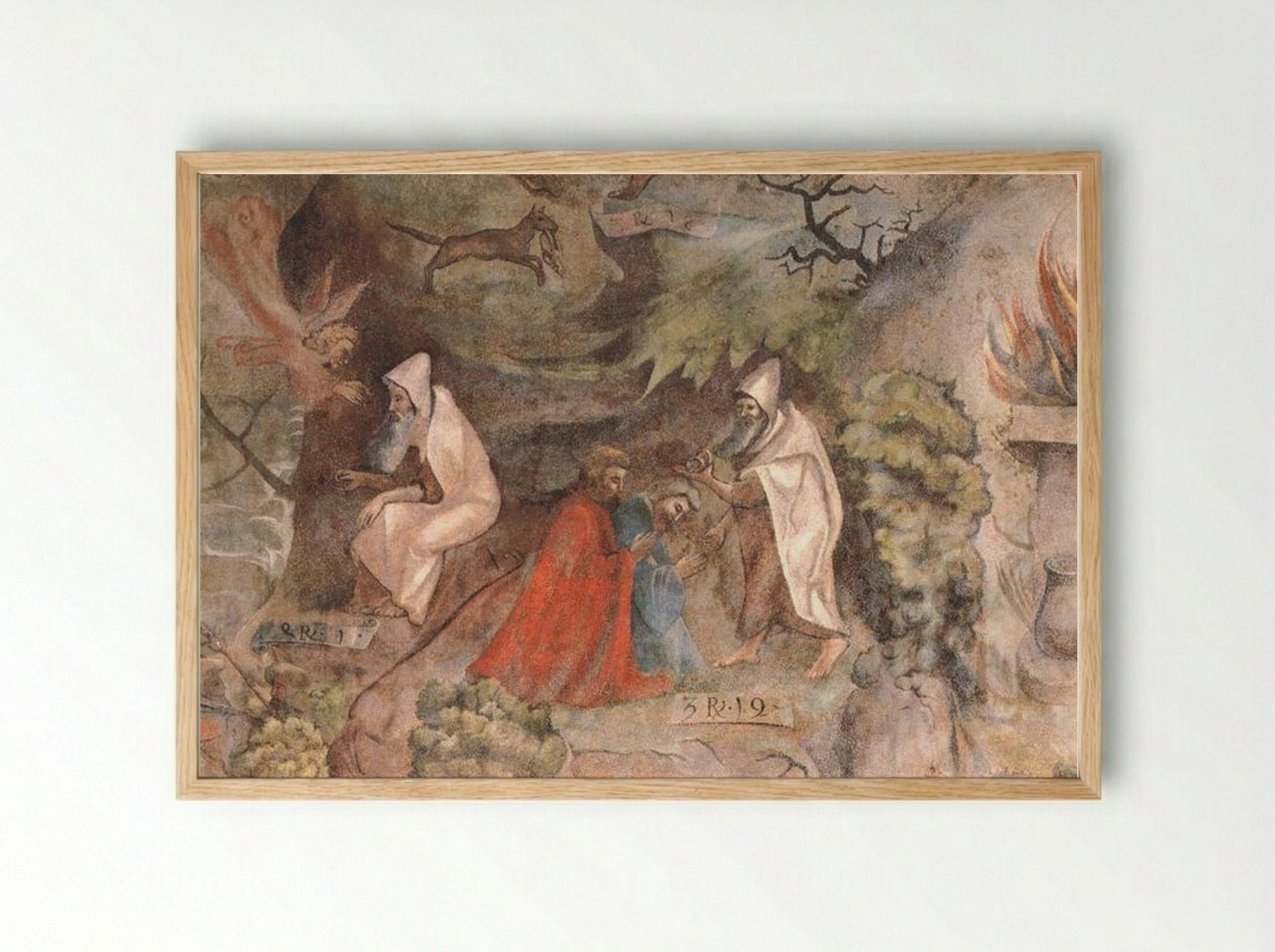 Scenes from the Life of Prophet Elijah - Jerg Ratgeb - Framed Print Wood