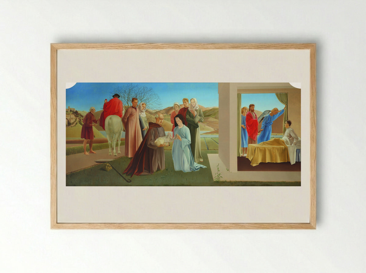 Scenes from the Life of St. Martin of Tours - Winifred Knights - Framed Print Wood