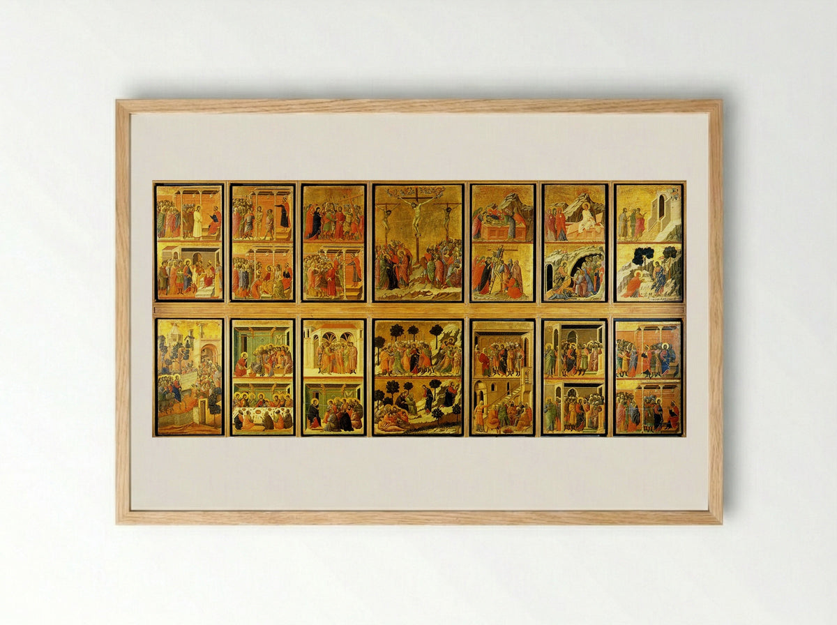 Scenes from the Passion of Christ - Duccio di Buoninsegna - Framed Print Wood