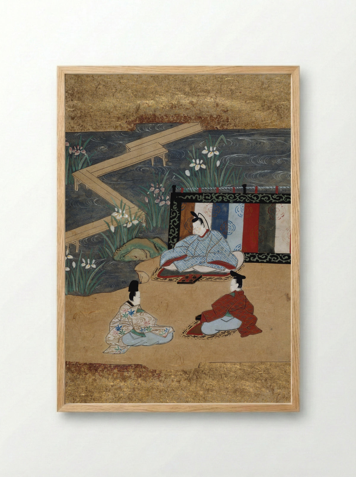 Scenes from the Tales of Ise (Ise monogatari) - Tosa School - Framed Print Wood