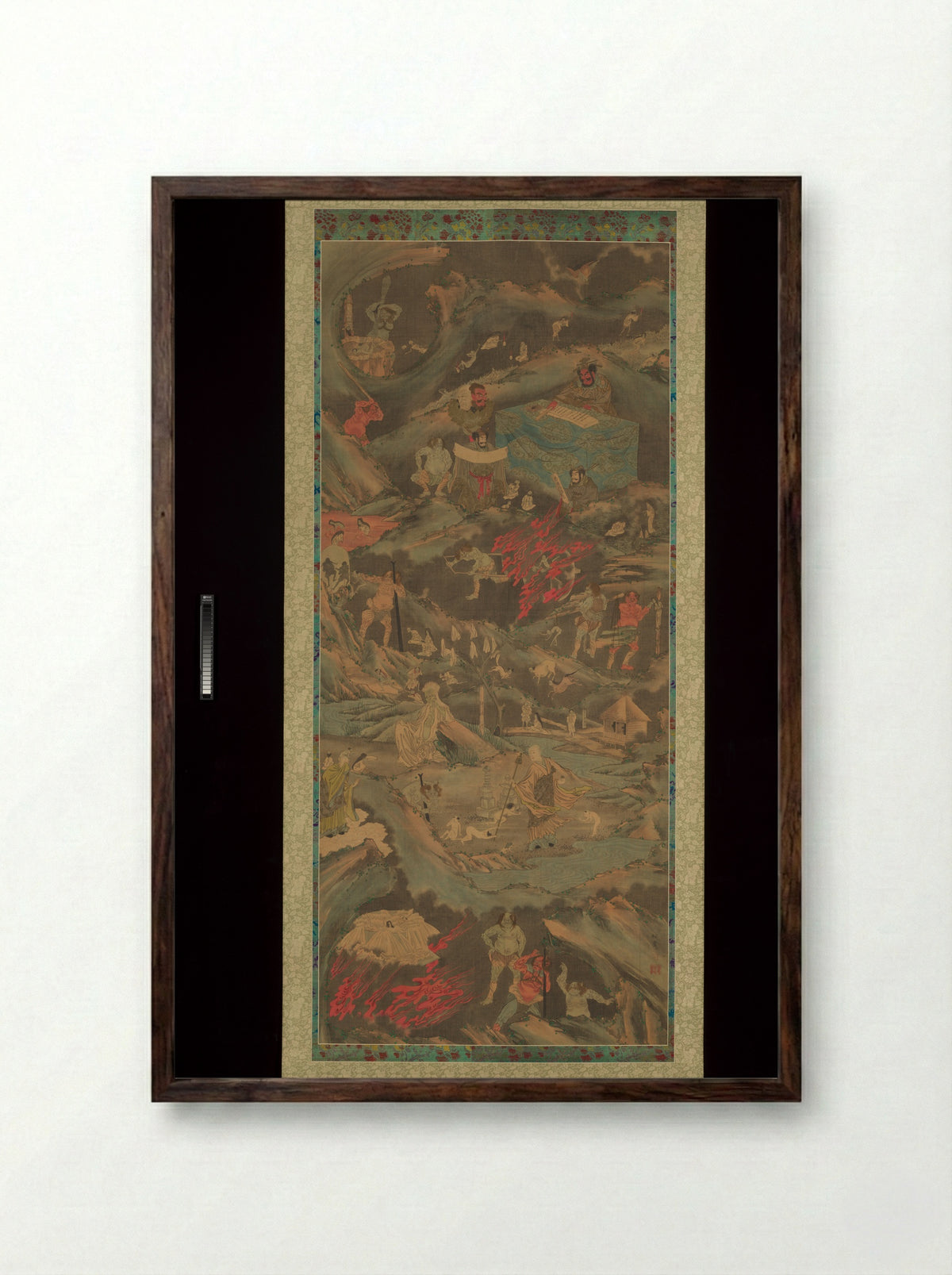 Scenes of the Buddhist Hell - Shōsai - Framed Print Dark Wood