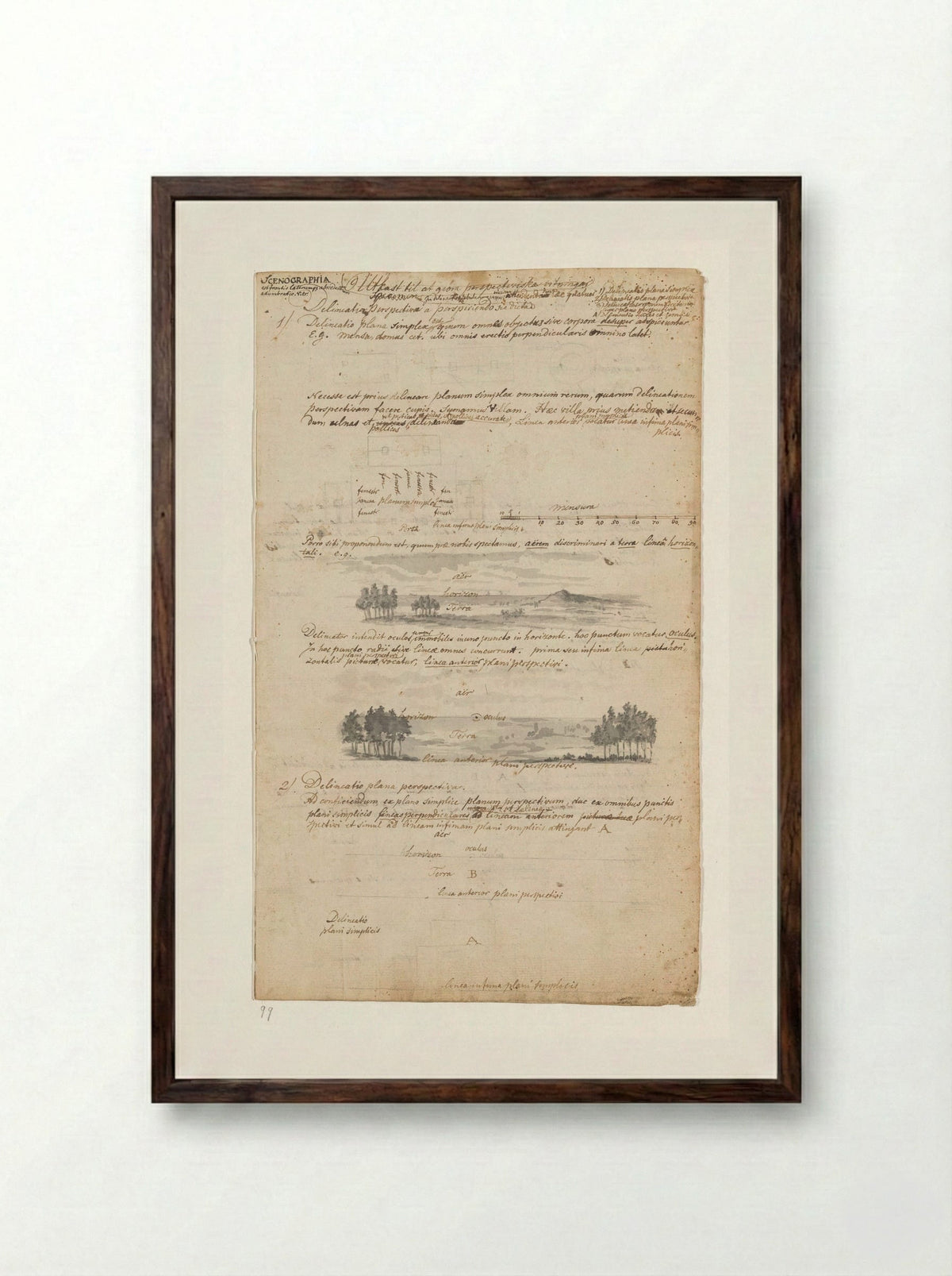 Scenographia of perspectiefleer - Jan Brandes - Framed Print Dark Wood