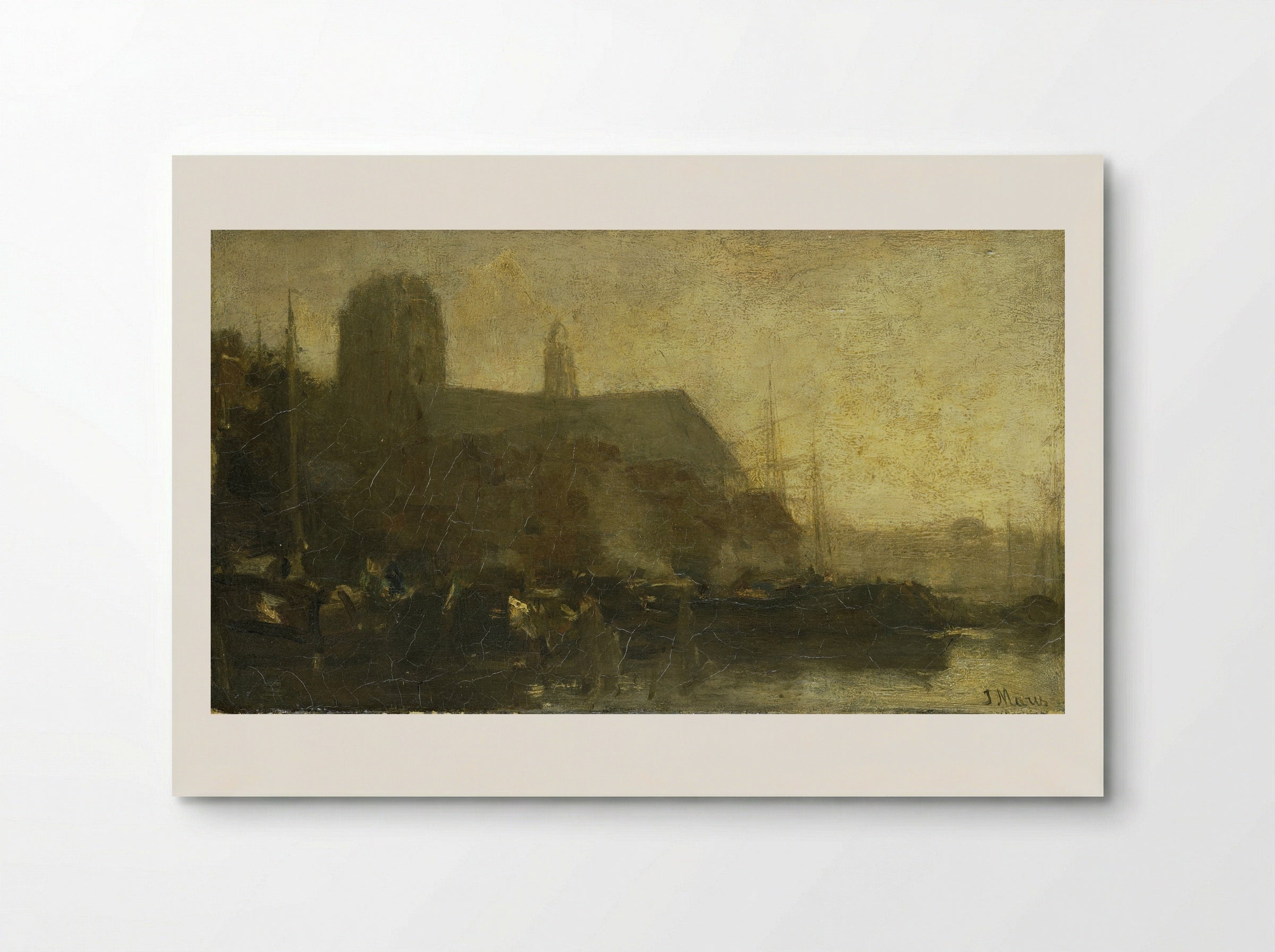 Schepen in de haven van Dordrecht - Jacob Maris - Poster
