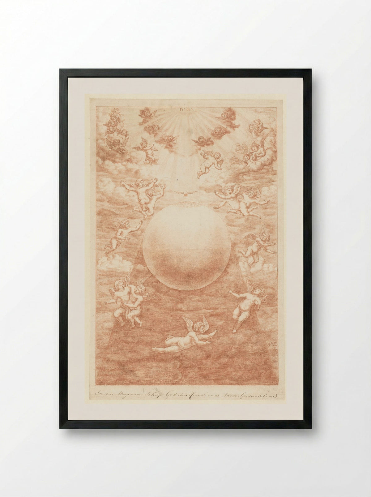 Schepping van hemel en aarde - Herman Coets - Framed Print Black