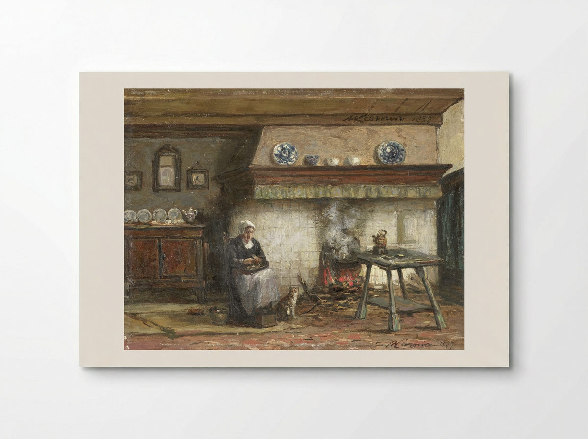Schevenings binnenhuis - Willem Adriaan Alexander Liernur - Poster