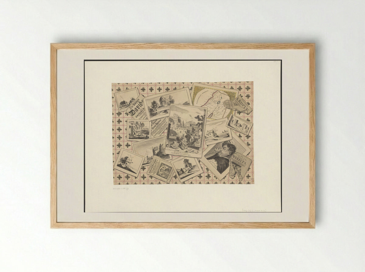 Schijnbedrieger met de prent Die licht gelooft wort licht bedrogen - D.F. Robart - Framed Print Wood