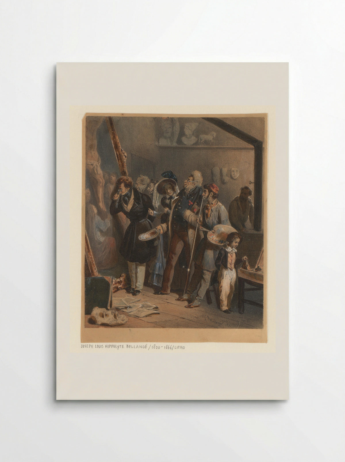 Schildersatelier met bezoekers - Hippolyte Bellangé - Poster