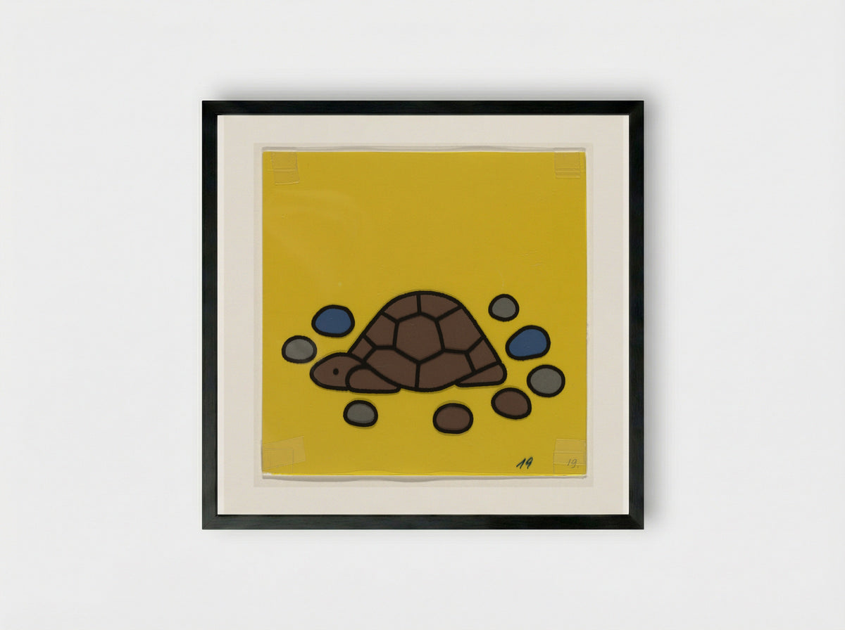 Schildpad (Turtle) - Dick Bruna - Framed Print Black