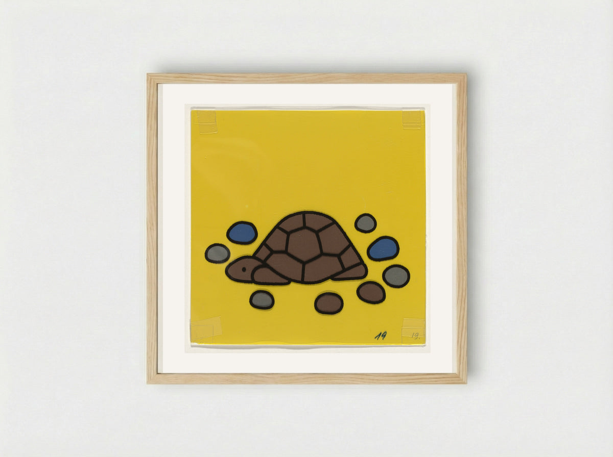 Schildpad (Turtle) - Dick Bruna - Framed Print Wood